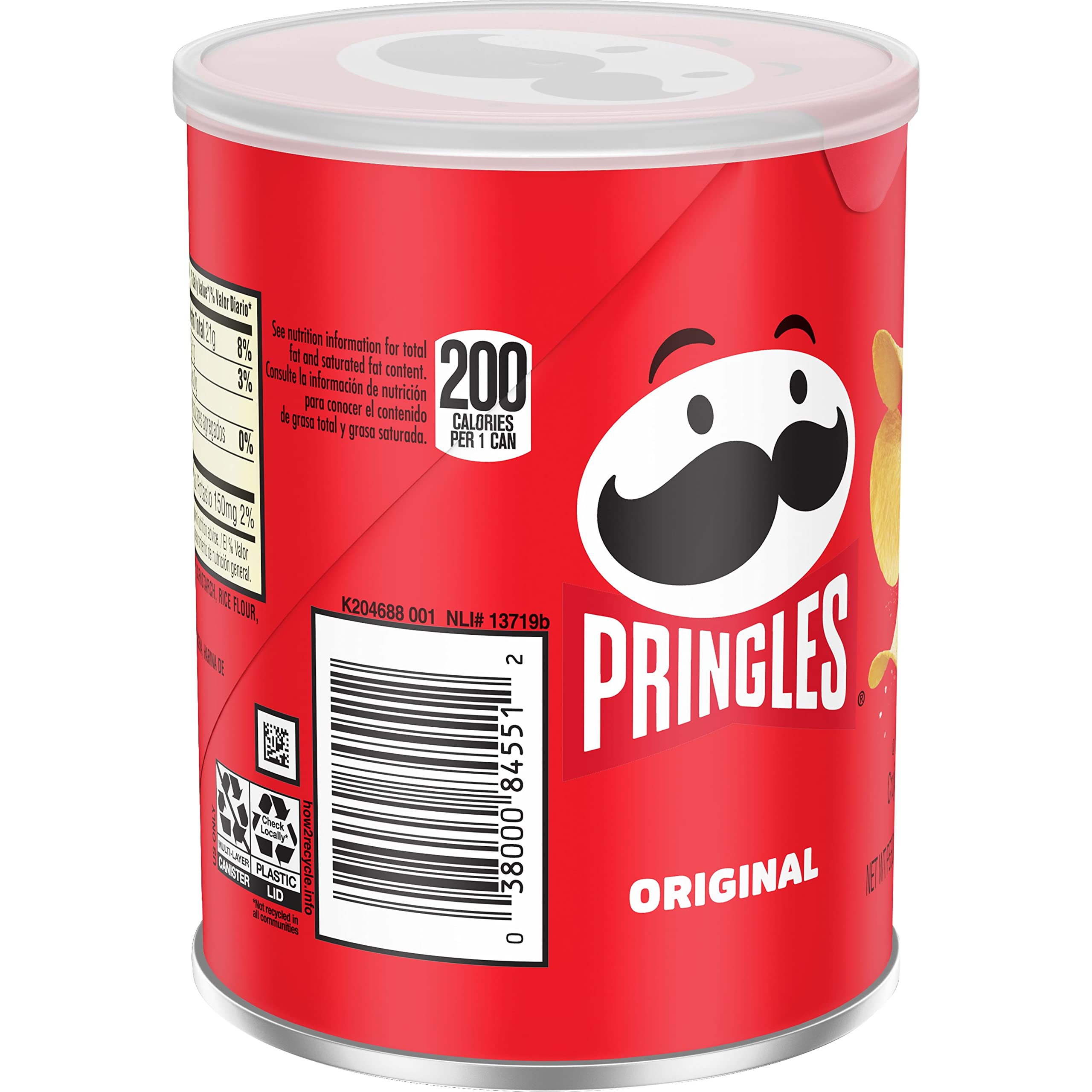 Pringles Original Potato Crisps Chips - 24 Cans Bulk Pack | Lunch Snacks, Office Snacks, Kids Snacks | Perfect for School Lunches, Road Trips & Movie Nights
