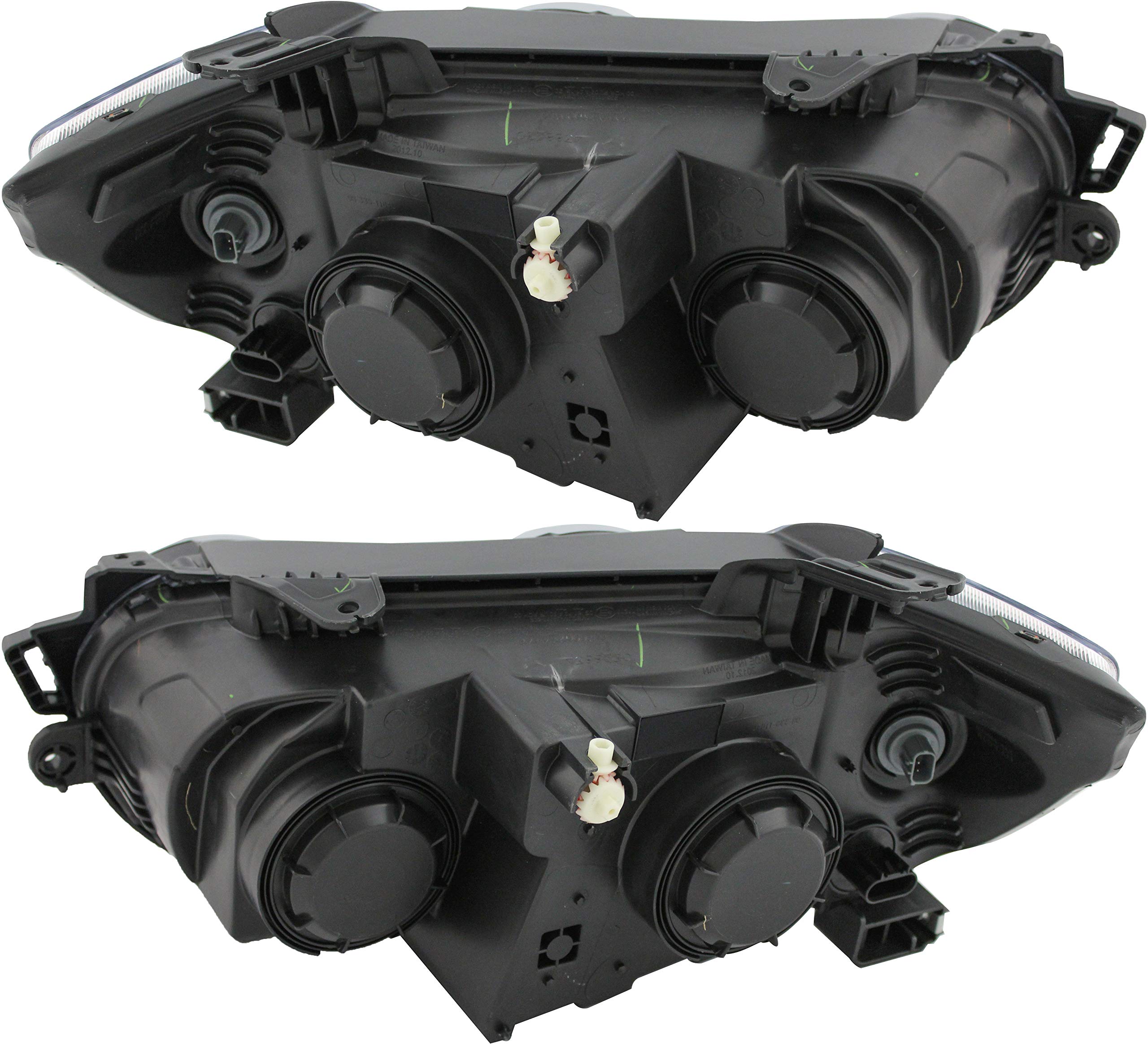 Chevrolet Chevy Sonic Headlights Replacement Set - Halogen Chrome Trim for 2012-2015 Models (Driver & Passenger Side) | Perfect for Night Driving & Auto Restoration Projects