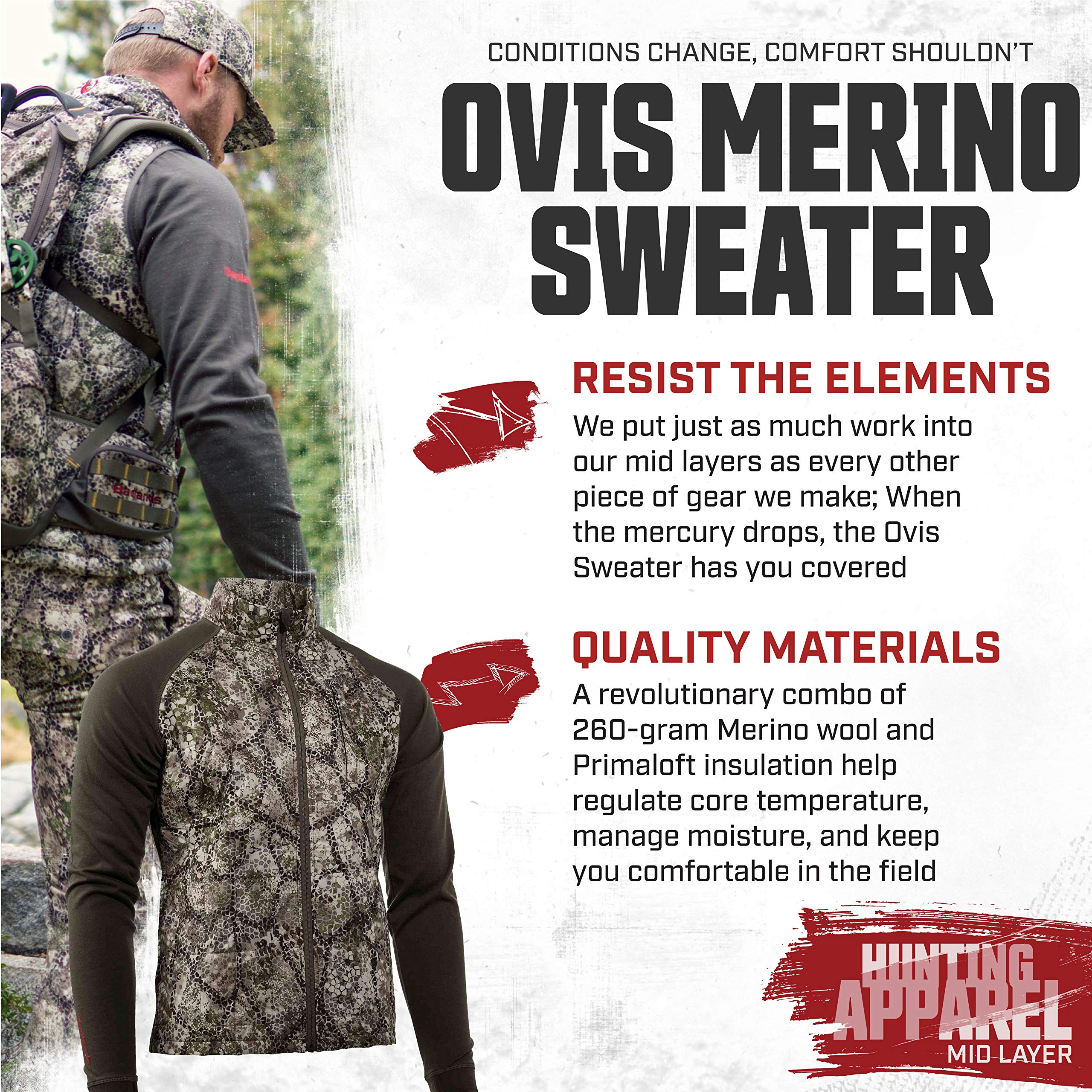 Badlands Men's Sweater - Premium Knit Pullover for Outdoor & Casual Wear - Warm Winter Sweater for Hiking, Camping & Everyday Comfort