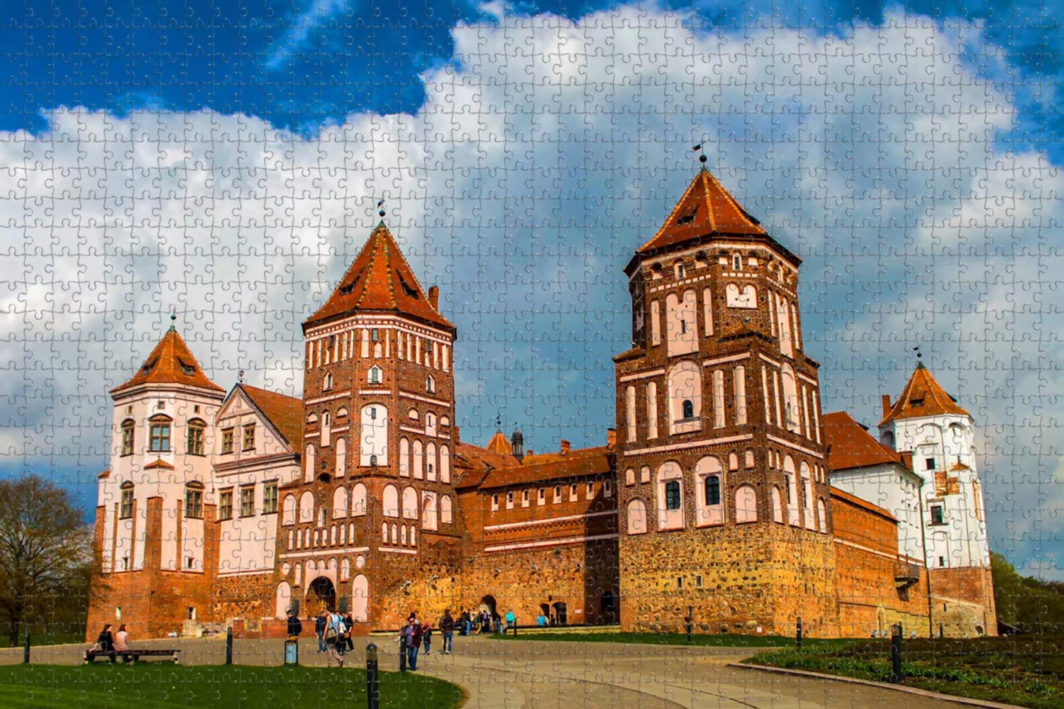 1000-Piece Jigsaw Puzzle of Mir Castle Complex in Grodno, Belarus - Challenging Adult Puzzle for Home Decor & Travel Souvenir | Perfect for Relaxation, Family Bonding & Cognitive Development