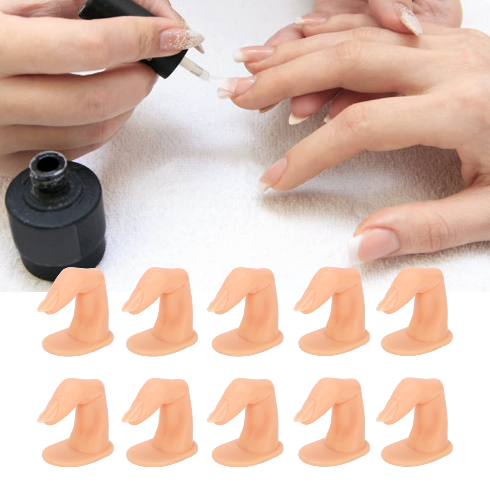 50pcs Nail Practice Hand with Training Fingers - Acrylic Nail Art Kit for Beginners & Professionals - Perfect for Nail Salon Training, Home Practice & Manicure Display Decoration