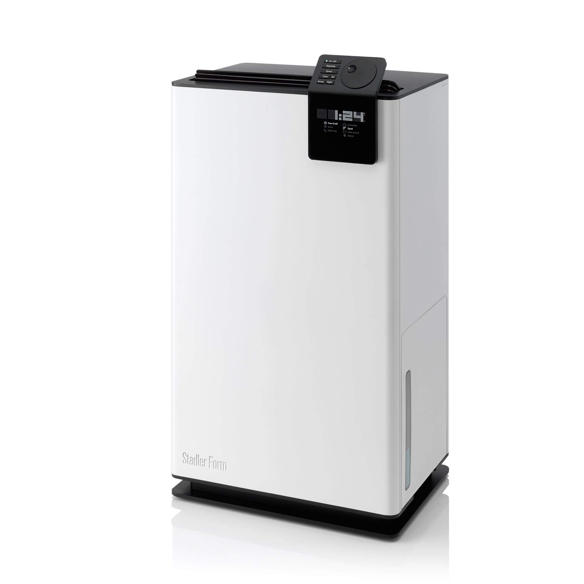 Stadler Form Albert Air Dehumidifier with 360° Rotation, Hygrostat & Timer, 3 Speed Settings, White - Perfect for Basements, Bedrooms & Small Spaces
