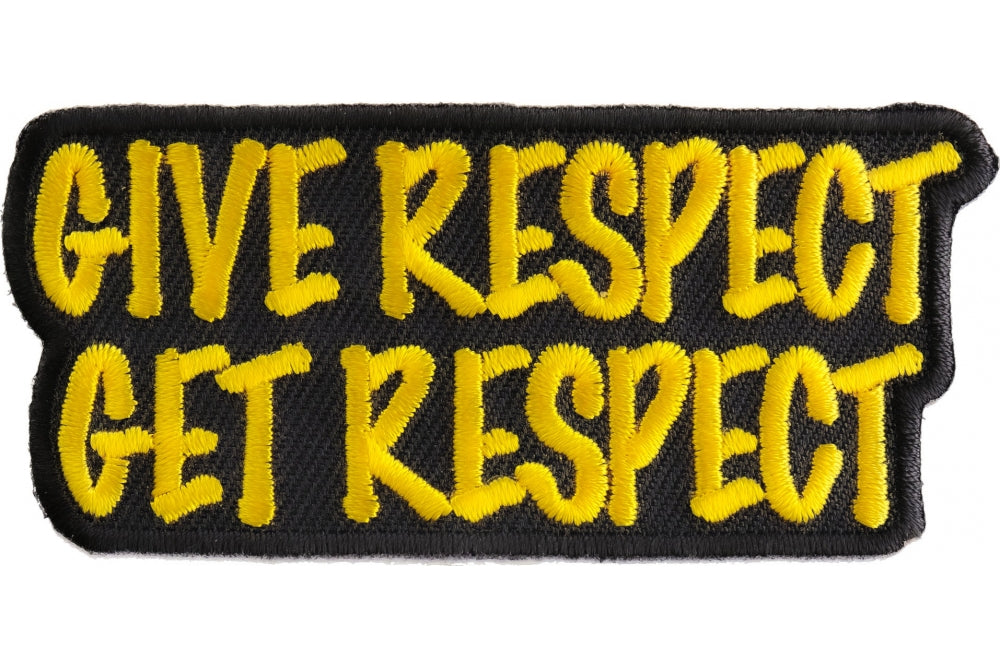 Give Respect Get Respect Embroidered Patch - Motivational Iron-On Patch for Jackets, Hats & Bags - Perfect for DIY Clothing Customization & Gifts