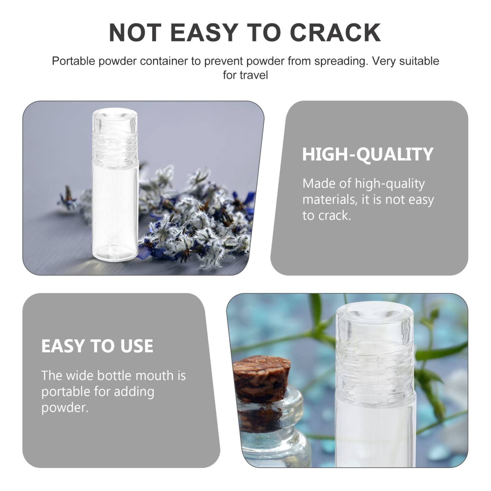 20pcs Mini Clear 3ml Empty Plastic Powder Containers with Sifter - Refillable Cosmetic Jars for Loose Face Powder, Shampoo, Conditioner & Lotion | Perfect for Travel, Makeup Kit & DIY Beauty Products