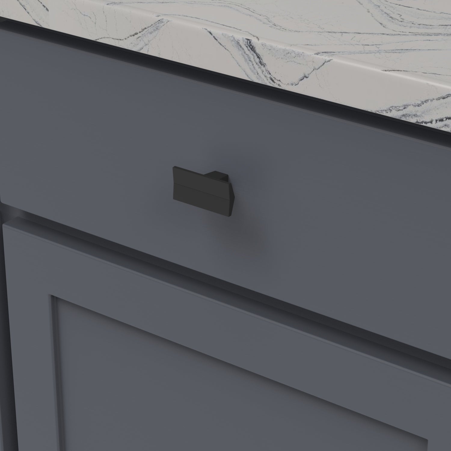 2 Inch x 1 Inch Matte Black Cabinet Door Knob - Avenue Collection | Perfect for Kitchen, Bathroom & Furniture Upgrades