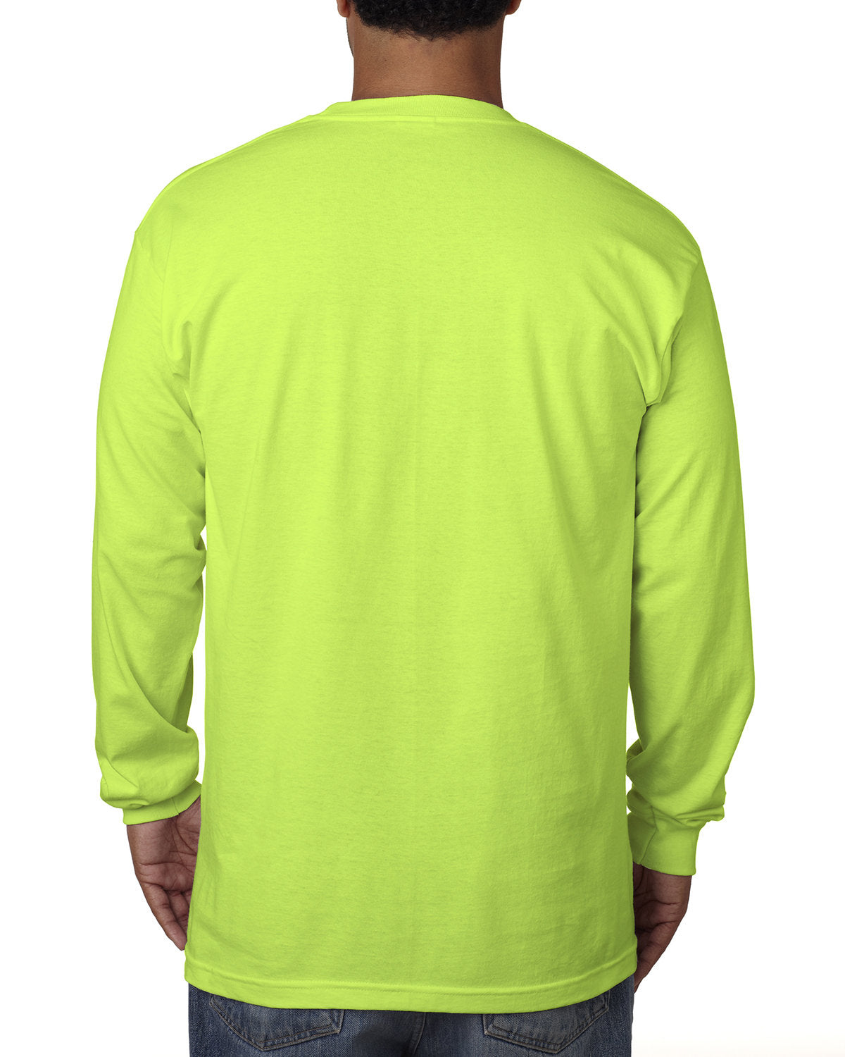 Bayside BA5060 Men's Long Sleeve Cotton T-Shirt - Comfortable Casual Shirt for Everyday Wear, Work & Outdoor Activities
