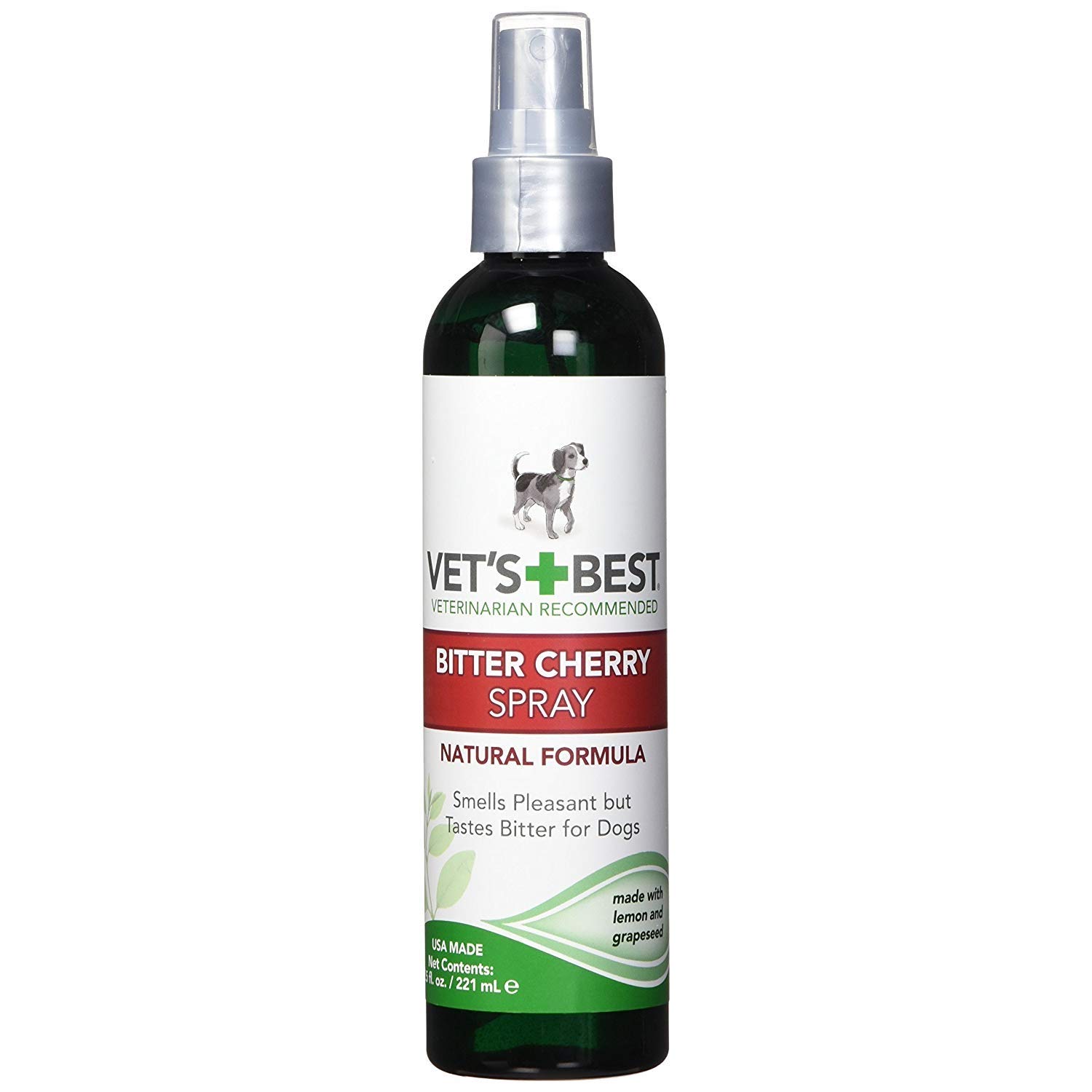 Vet's Best Bitter Cherry Spray for Dogs - 2 Pack | Stop Chewing & Licking | Safe for Puppies & Adult Dogs | Perfect for Furniture, Shoes & Cables Protection