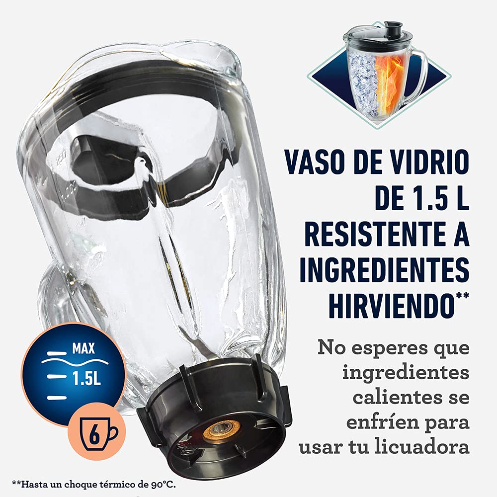 Oster BLSTBESTE013 Classic Blender with Reversible Chrome Glass Jar - Perfect for Smoothies, Shakes & Kitchen Blending