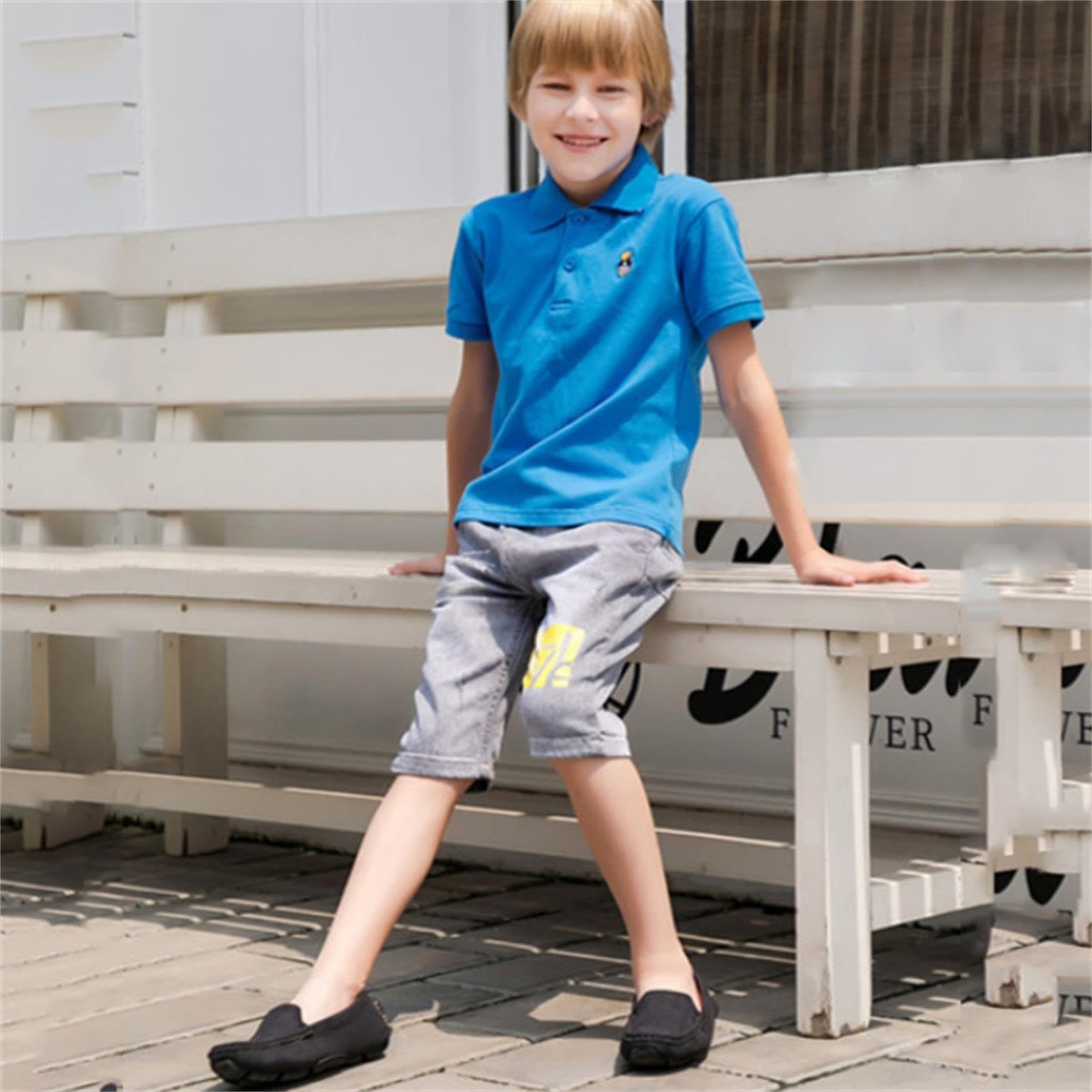 **Boys & Girls Suede Leather Slip-On Loafers - Casual Boat Shoes for Kids, Dress Oxford Flats for School, Church & Special Occasions**