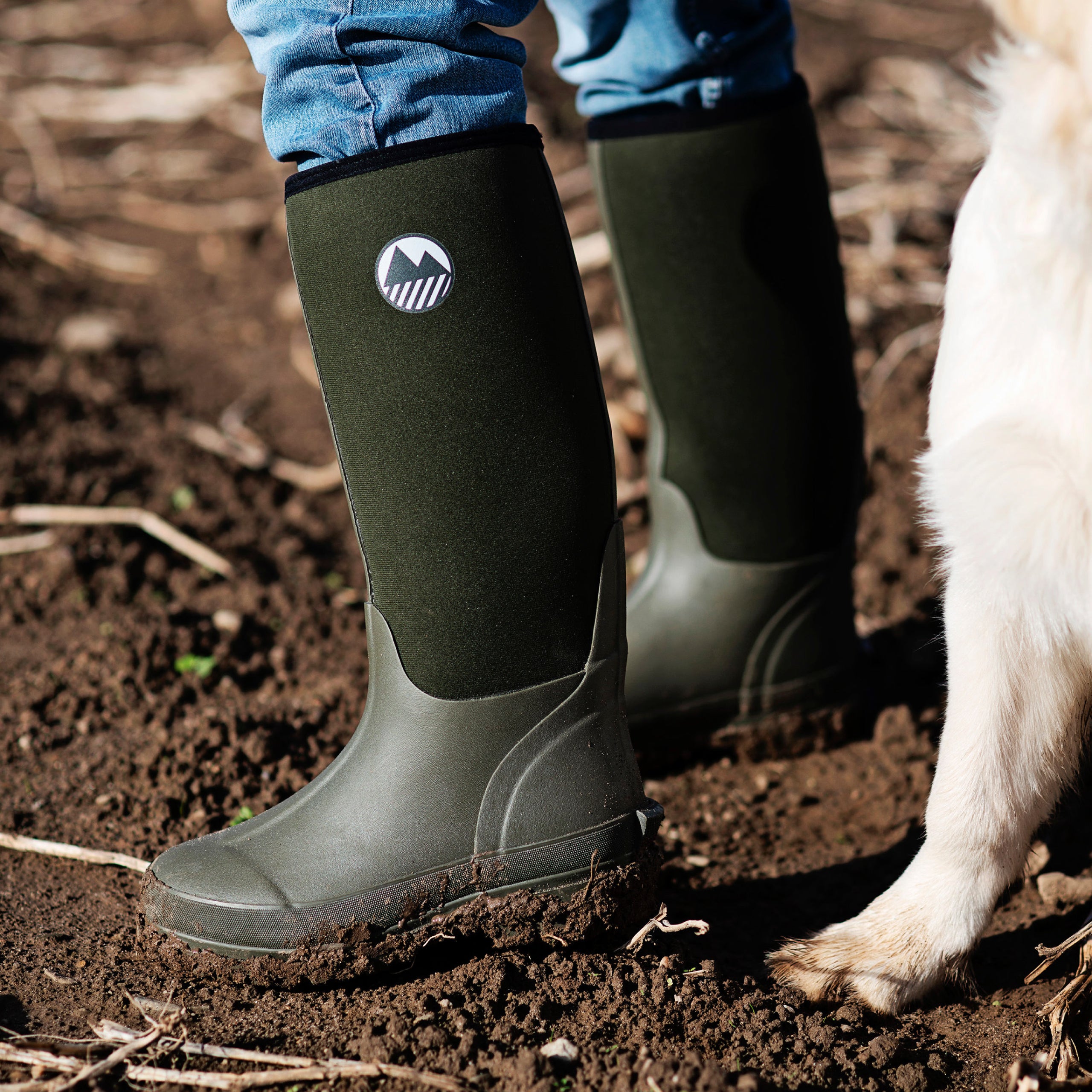 Men's Rydal Neoprene Wellington Boots - Waterproof Rubber Rain Boots for Fishing, Hunting & Outdoor Activities - Comfortable Slip-On Ankle Boots for Men