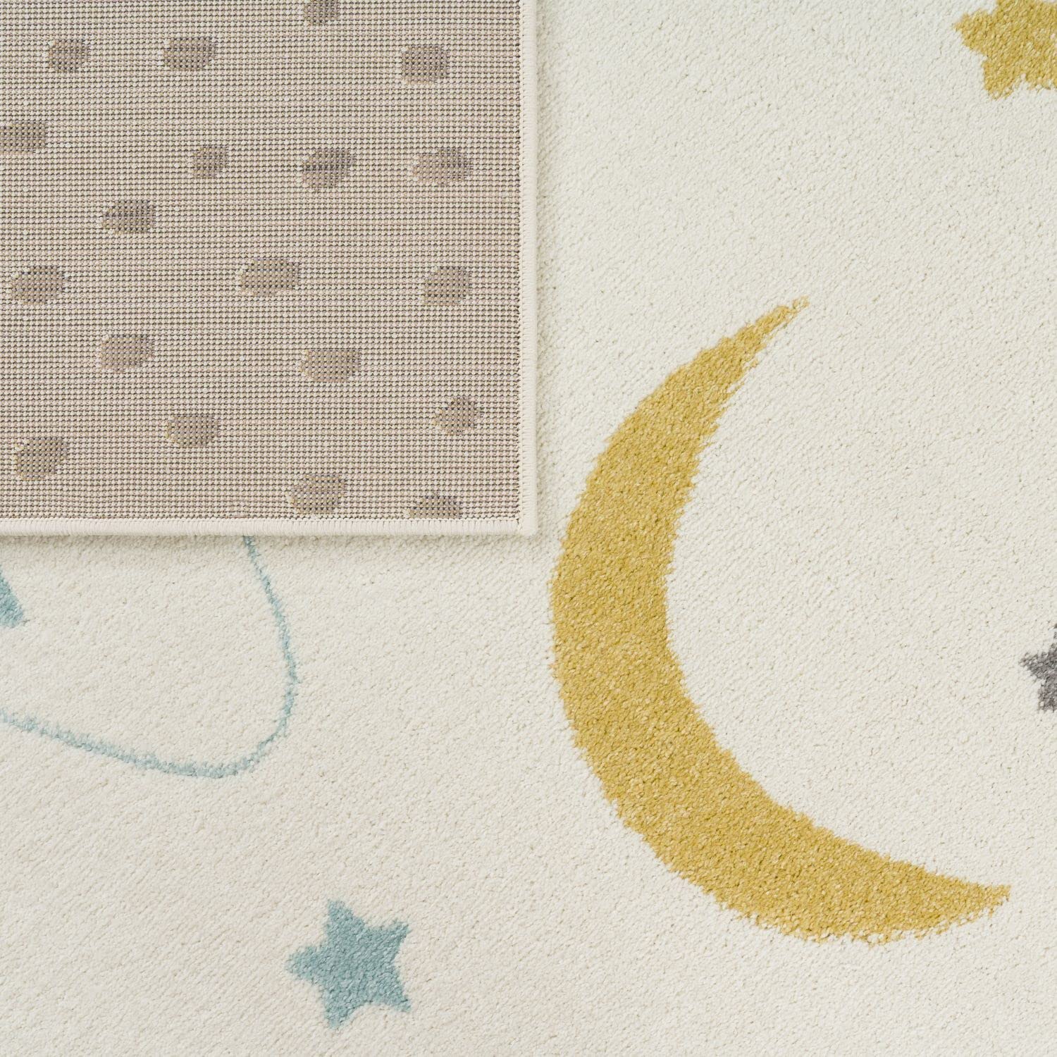 Paco Home Pastel Mountain & Star Moon Nursery Rug - 3'11