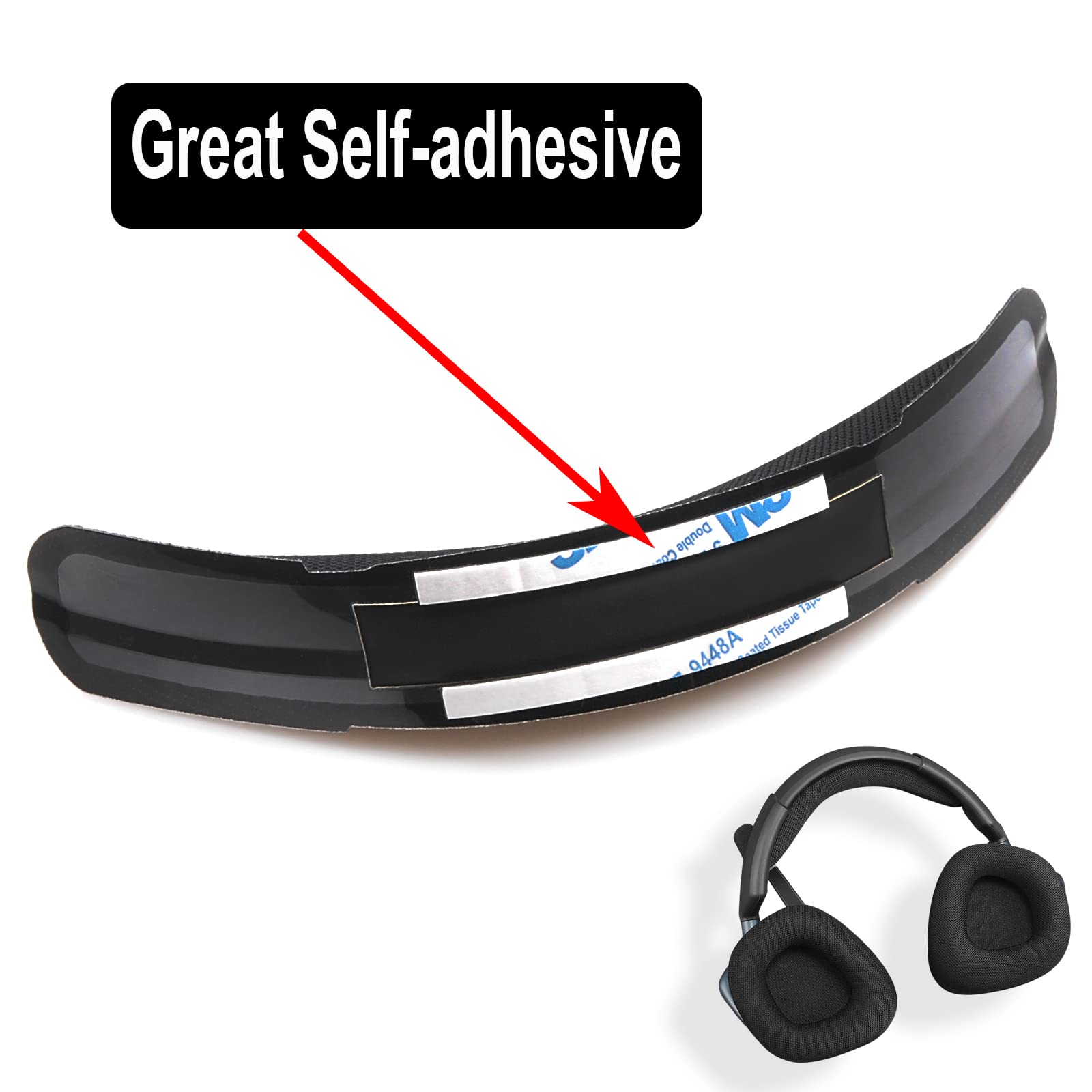 Gvoears Void Headband Replacement for Corsair Void Pro RGB Gaming Headset - Soft Memory Foam & Breathable Mesh Fabric (Black) - Perfect for PC, PS4, Xbox Gaming & Long Comfortable Sessions