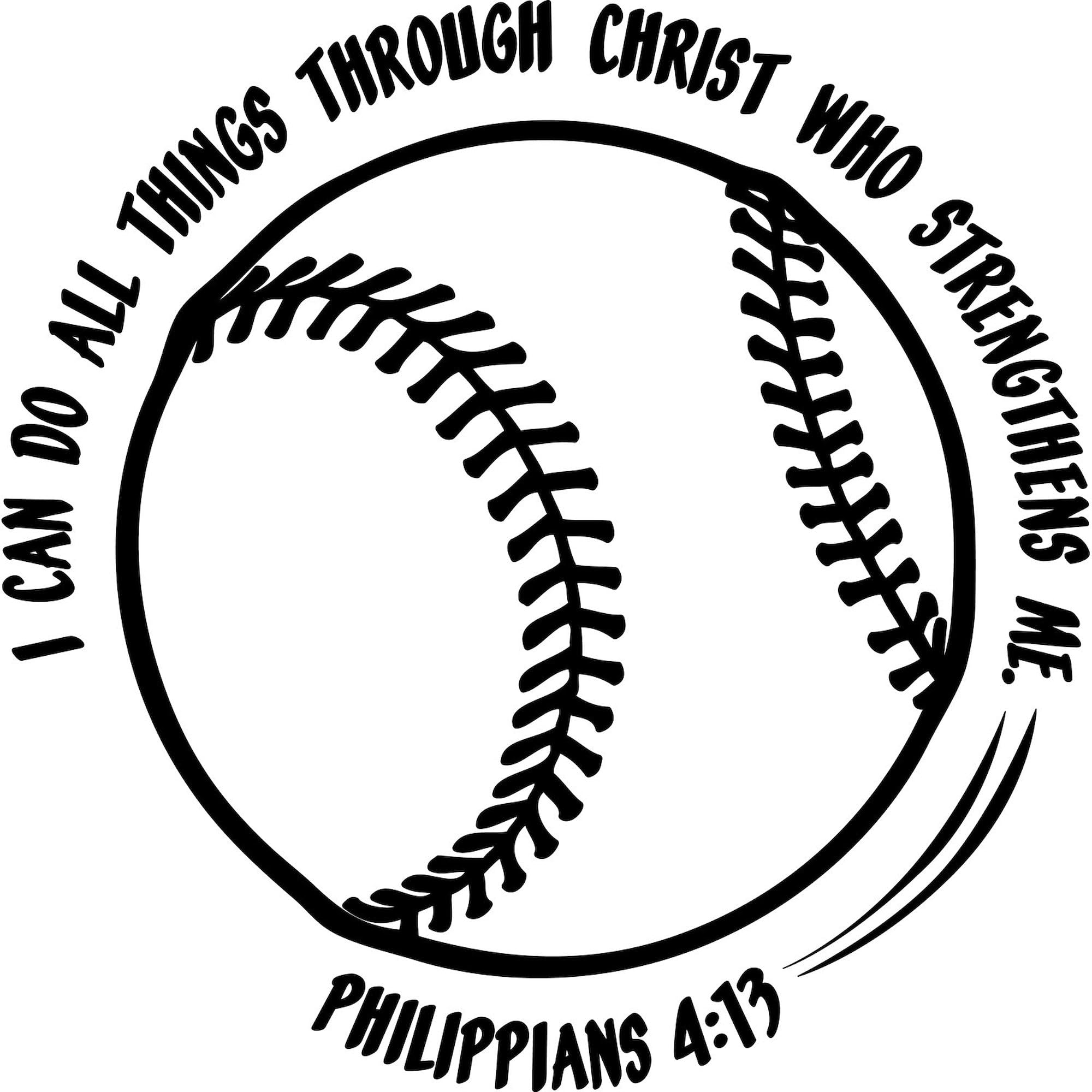 Philippians 4:13 Christian Bible Verse Square Sticker - 3x3 Inch Waterproof Vinyl Car Decal for Bumpers, Windows, Laptops - Inspirational Religious Car Accessories for Faith-Based Drivers