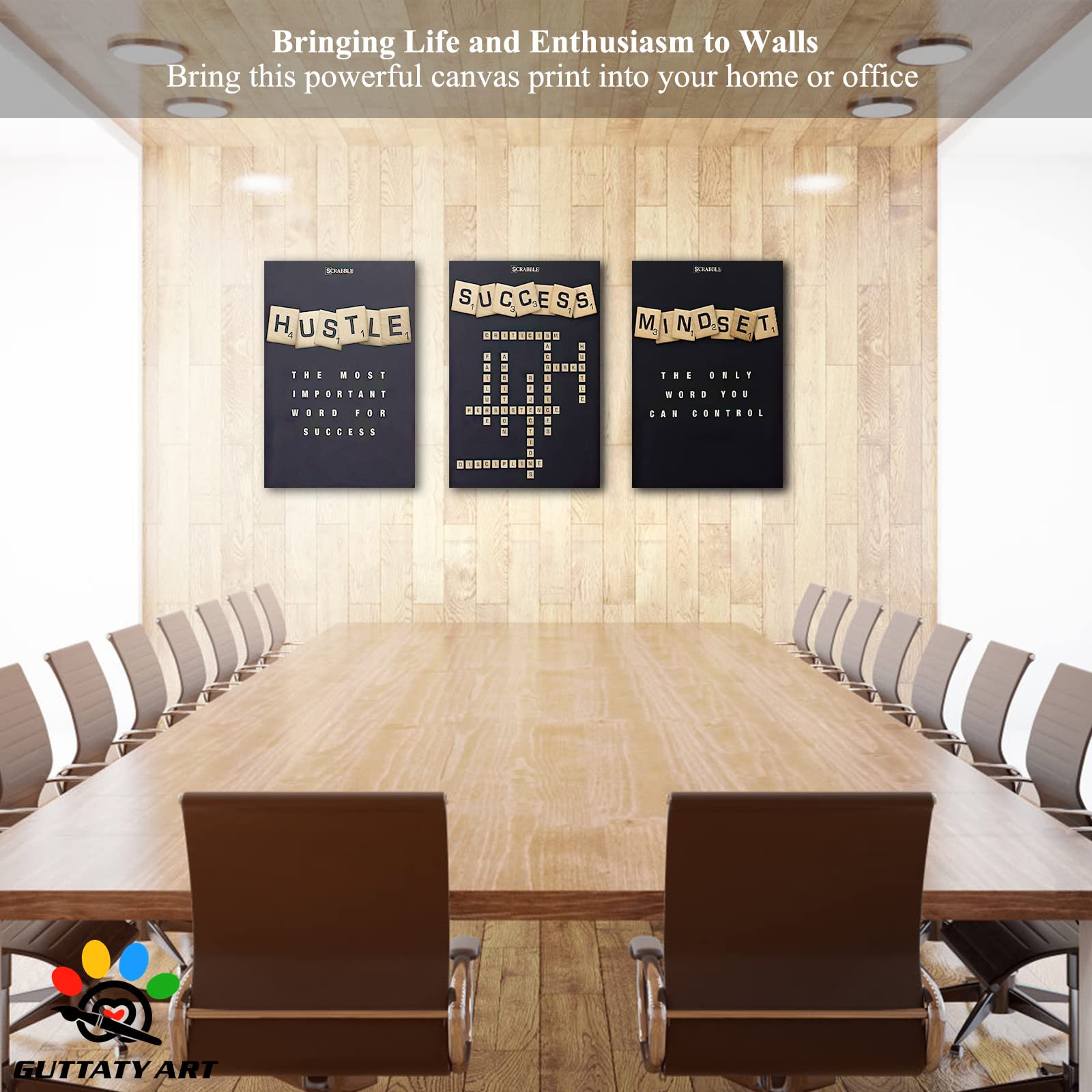 GUTTATY 3-Piece Motivational Wall Art Set - 24