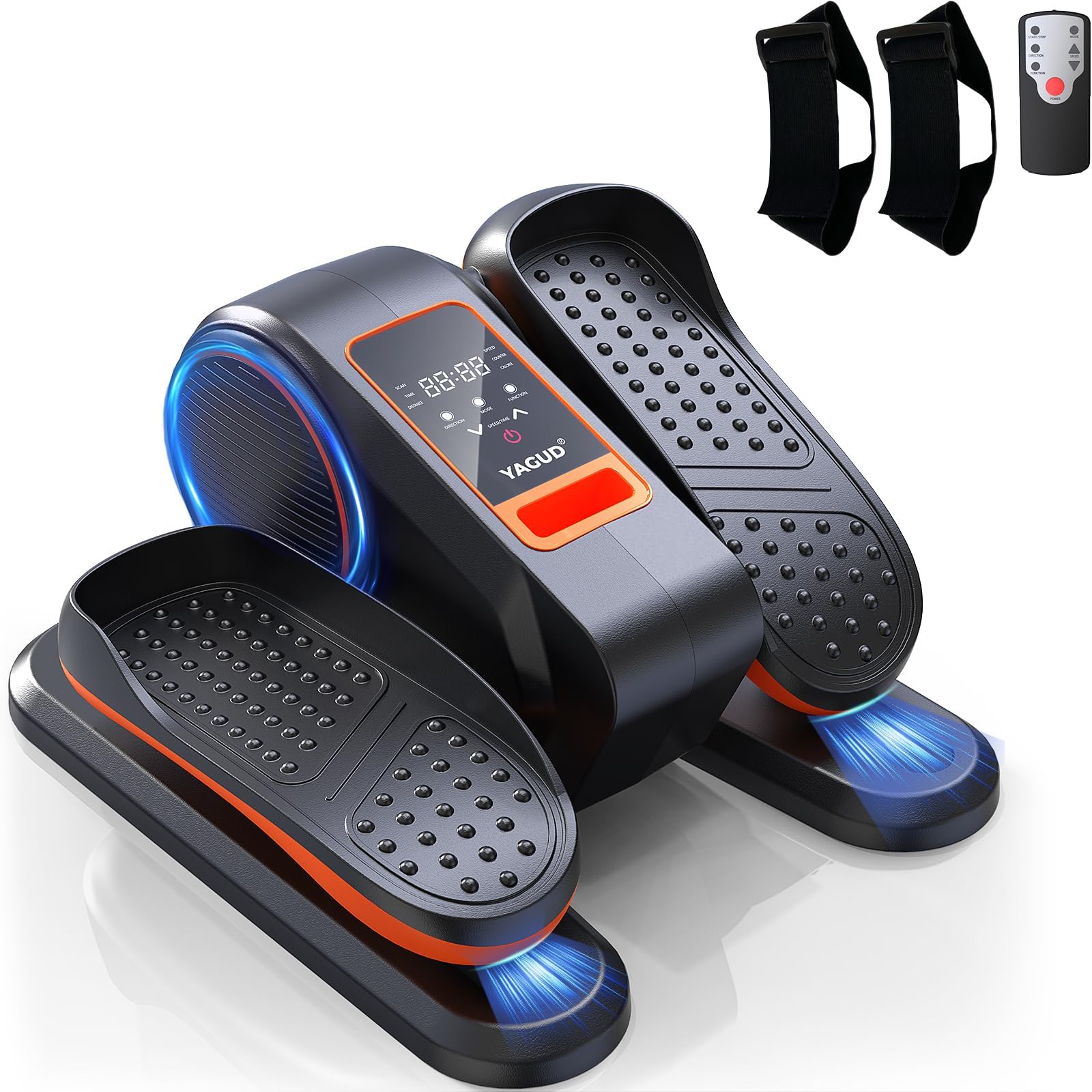 Under Desk Elliptical Machine - Electric Leg Exerciser for Seniors with 12 Adjustable Speeds, Quiet & Portable Seated Pedal Trainer with Remote Control - Perfect for Home Office, Physical Therapy & Low-Impact Workouts