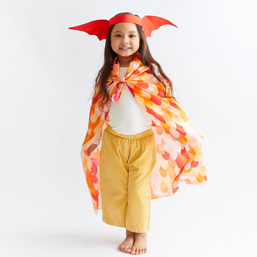 Sarah's Silks Dinosaur Playsilk - Premium Silk Play Scarf for Kids Pretend Play, Dress Up & Creative Activities | Perfect for Imaginative Play, Theater Costumes & Sensory Development