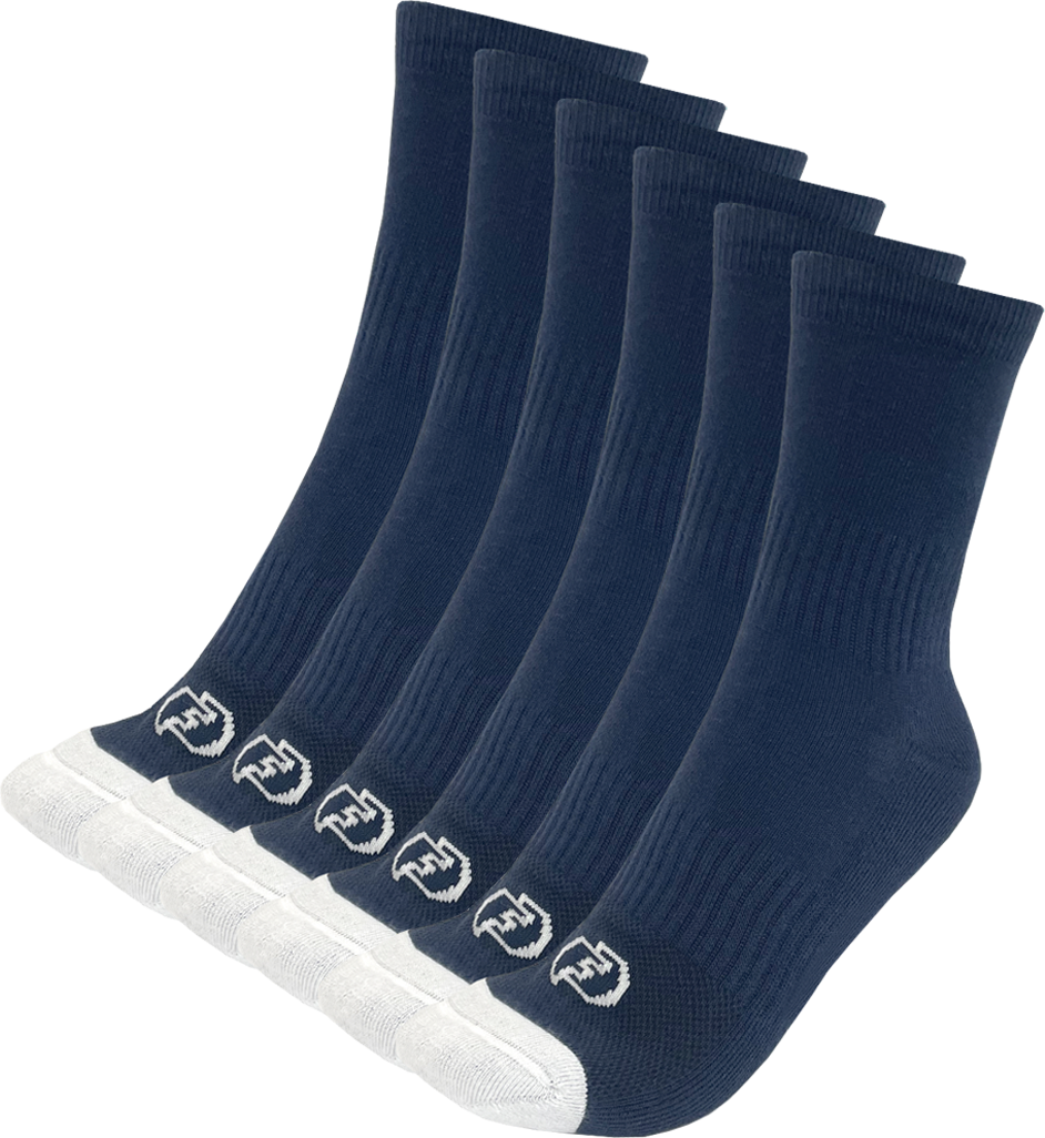 FORCE3 Ultimate Crew Sock Value Set - 6 Pairs of Comfortable Athletic Socks for Men & Women | Perfect for Running, Hiking, Gym & Everyday Wear
