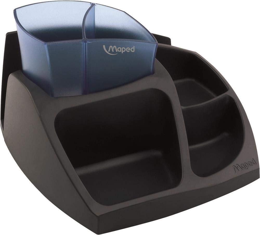 Maped Compact Recycled Desk Organizer (575400) - Eco-Friendly Office & School Supplies for Pencils, Pens & Stationery - Perfect for Home, Office & Classroom Organization