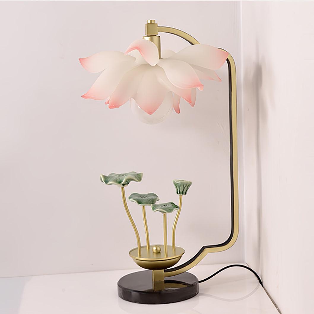 Elegant Lotus Table Lamp - Modern LED Night Light for Bedroom, Living Room & Office - Stylish Home Decor & Ambient Lighting