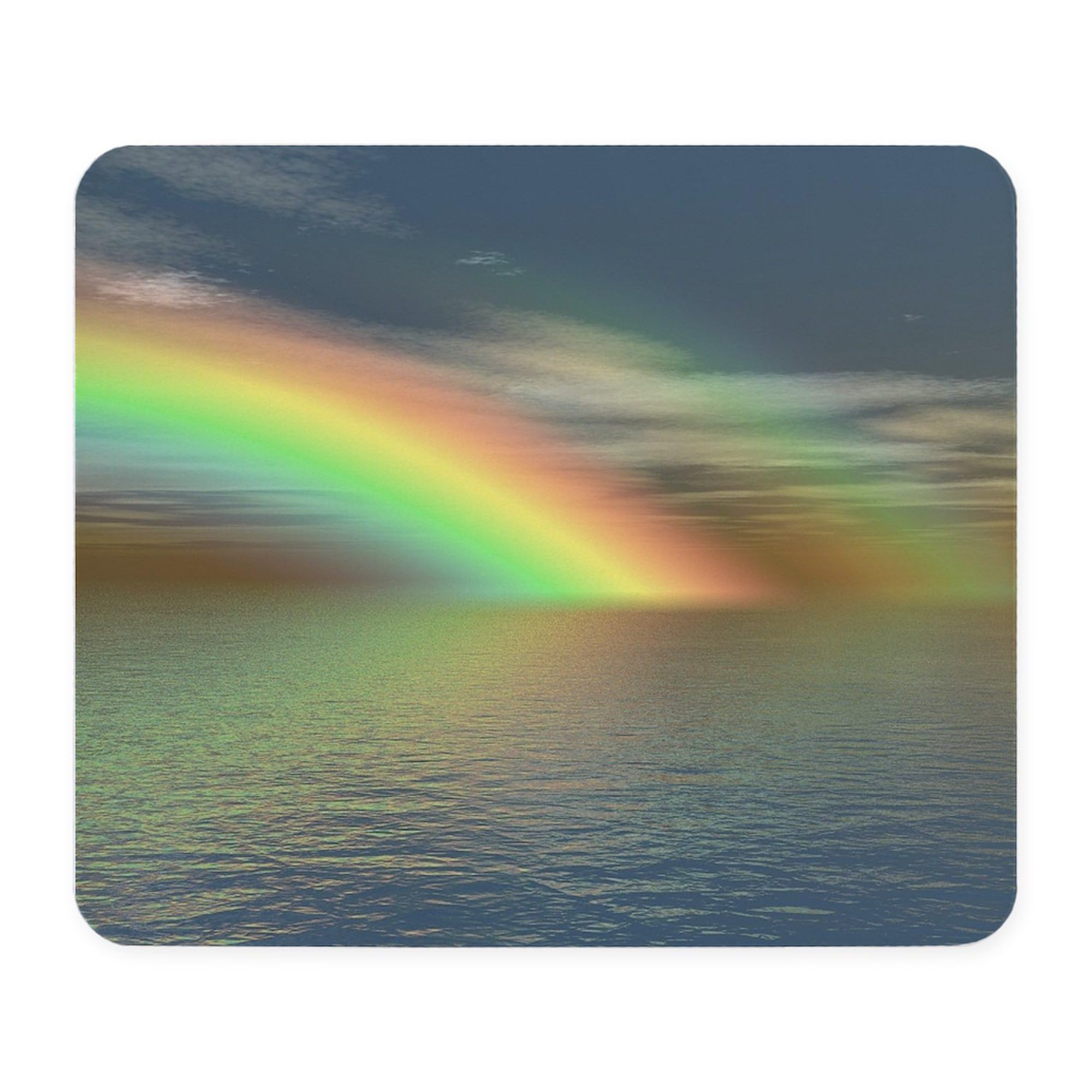 Non-Slip Rubber Gaming Mouse Pad with Vibrant Rainbow Design - Perfect for PC, Laptop & Office Workstations | CafePress Rainbow 005 Mousepad