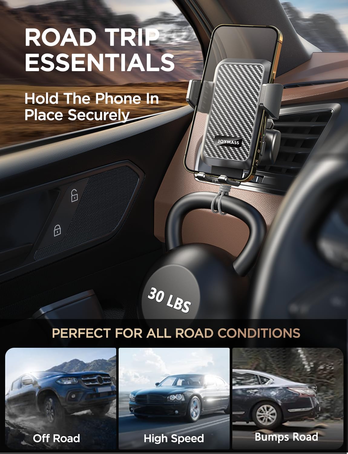 15W Fast Wireless Car Charger - Auto Clamping Phone Holder Mount for iPhone 15/14/13/12/11/X, Samsung Galaxy S23/S22/S21/Note 20 - Perfect for Commuting, Road Trips & Hands-Free Charging
