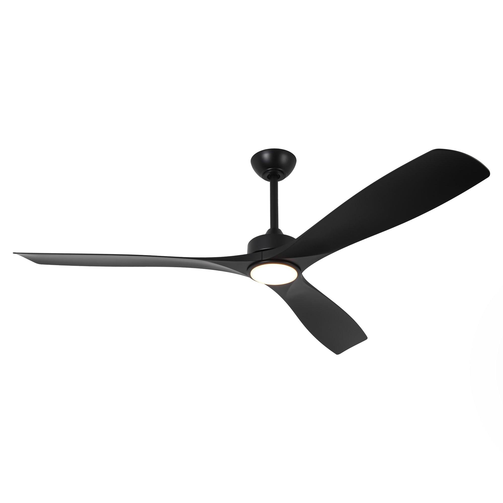60 Inch Alexi DC Motor Modern Ceiling Fan with LED Light and Remote Control - Perfect for Living Room, Bedroom, and Office Spaces