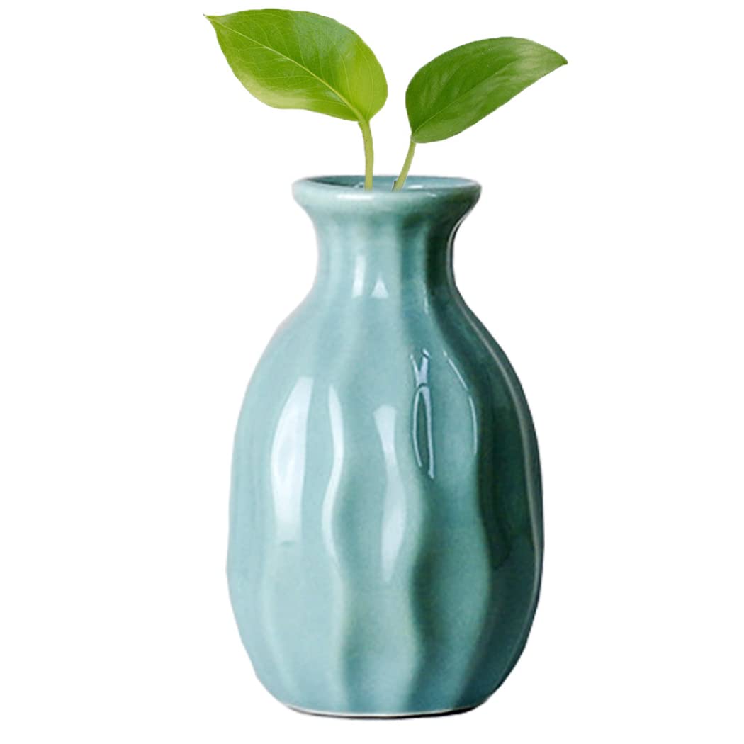 Handmade Mini Ceramic Bud Vases - Small Flower Vases for Home & Office Decor, Desktop Micro Landscape Ornament, Perfect Gift for Housewarming & Wedding - Elegant Art Vase for Table Centerpiece, Shelf Display and Room Aesthetics