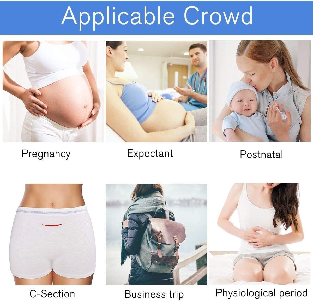 Postpartum Disposable Mesh Underwear for Women - Soft & Breathable C-Section Recovery Panties - Hospital Grade Maternity Underwear for Comfort After Delivery | Perfect for Post-Surgery Care & New Mom Comfort