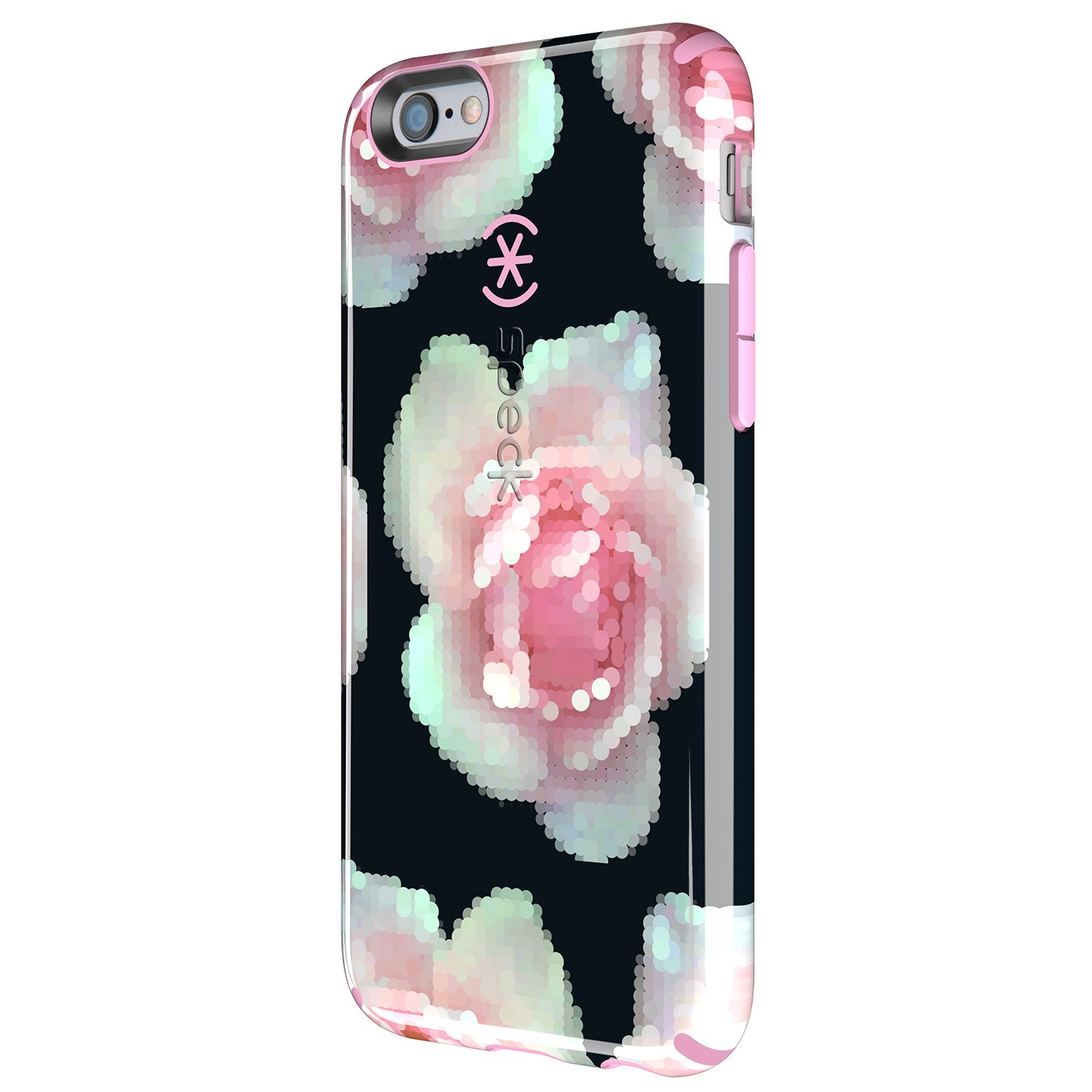 Speck Inked Case for iPhone 6 Plus/6S Plus - Slim Protective Phone Cover with Grip - Pixel Rose/Pale Rose Pink - Perfect for Everyday Use & Drop Protection