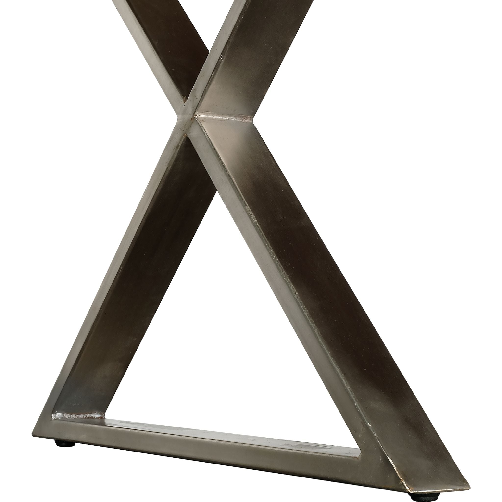 Aiden Modern Dining Table - Brown/Silver Finish - 1568557K - Perfect for Kitchen, Dining Room & Small Space Furniture