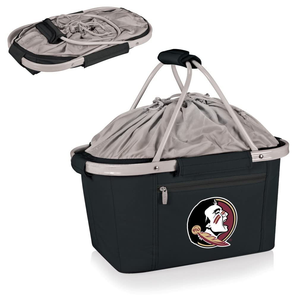 Florida State Seminoles Insulated Collapsible Picnic Basket - NCAA Approved Cooler Tote Bag for Tailgating, Beach Trips & Outdoor Adventures