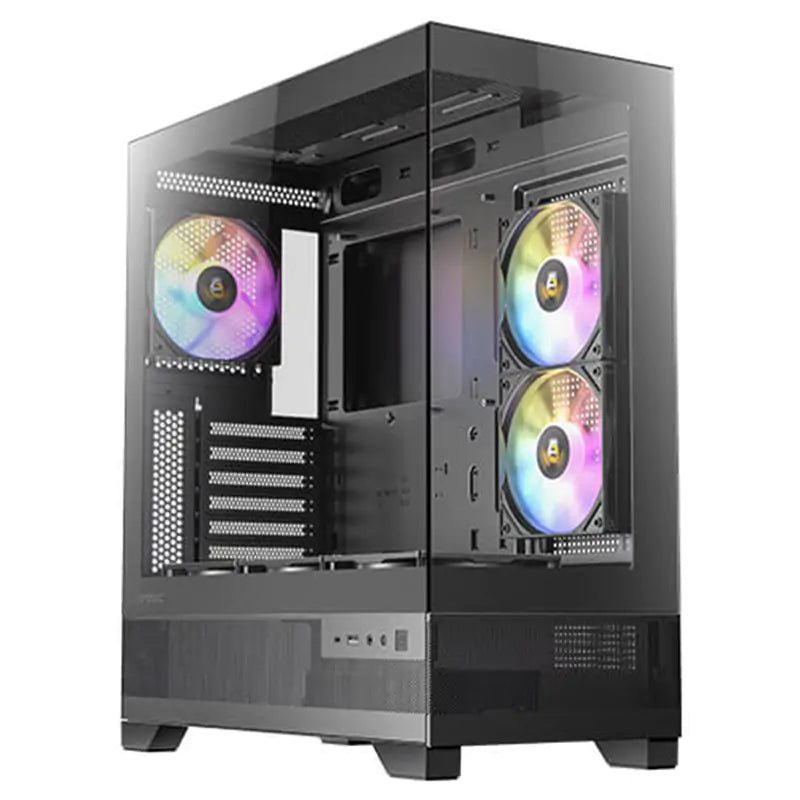 Antec CX700 ARGB Elite Mid Tower PC Case - Black Tempered Glass, High Airflow Design, 7 Fan Mounts - Perfect for Gaming Rigs & Workstation Builds