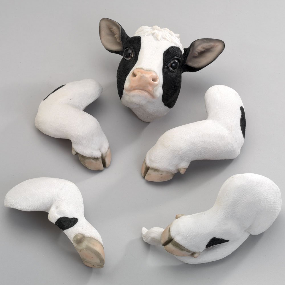 Bits and Pieces Tree Hugger Cow Garden Statue - Whimsical Polyresin Outdoor Sculpture for Lawn & Yard Decor | Perfect for Farmhouse Gardens, Backyard Landscaping & Countryside Home Decor