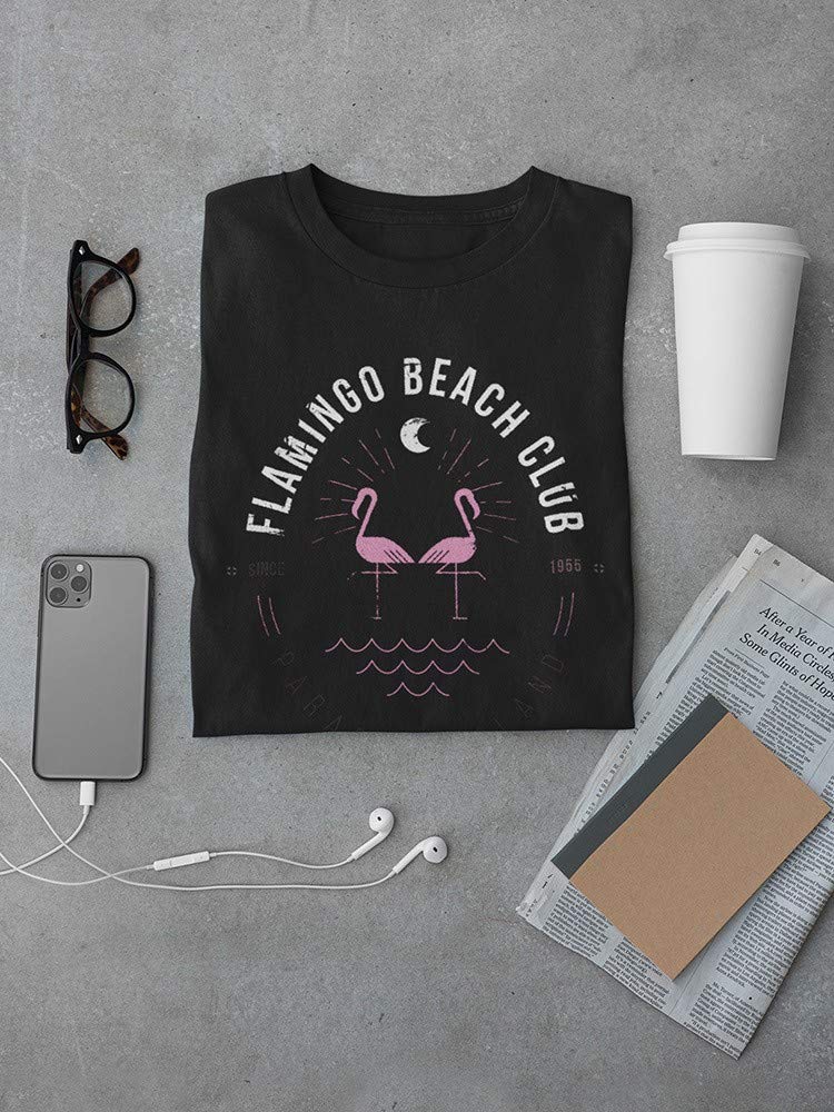 Flamingo Beach Club T-Shirt for Men | Soft Cotton Casual Tee | Perfect for Summer, Vacations & Beach Parties