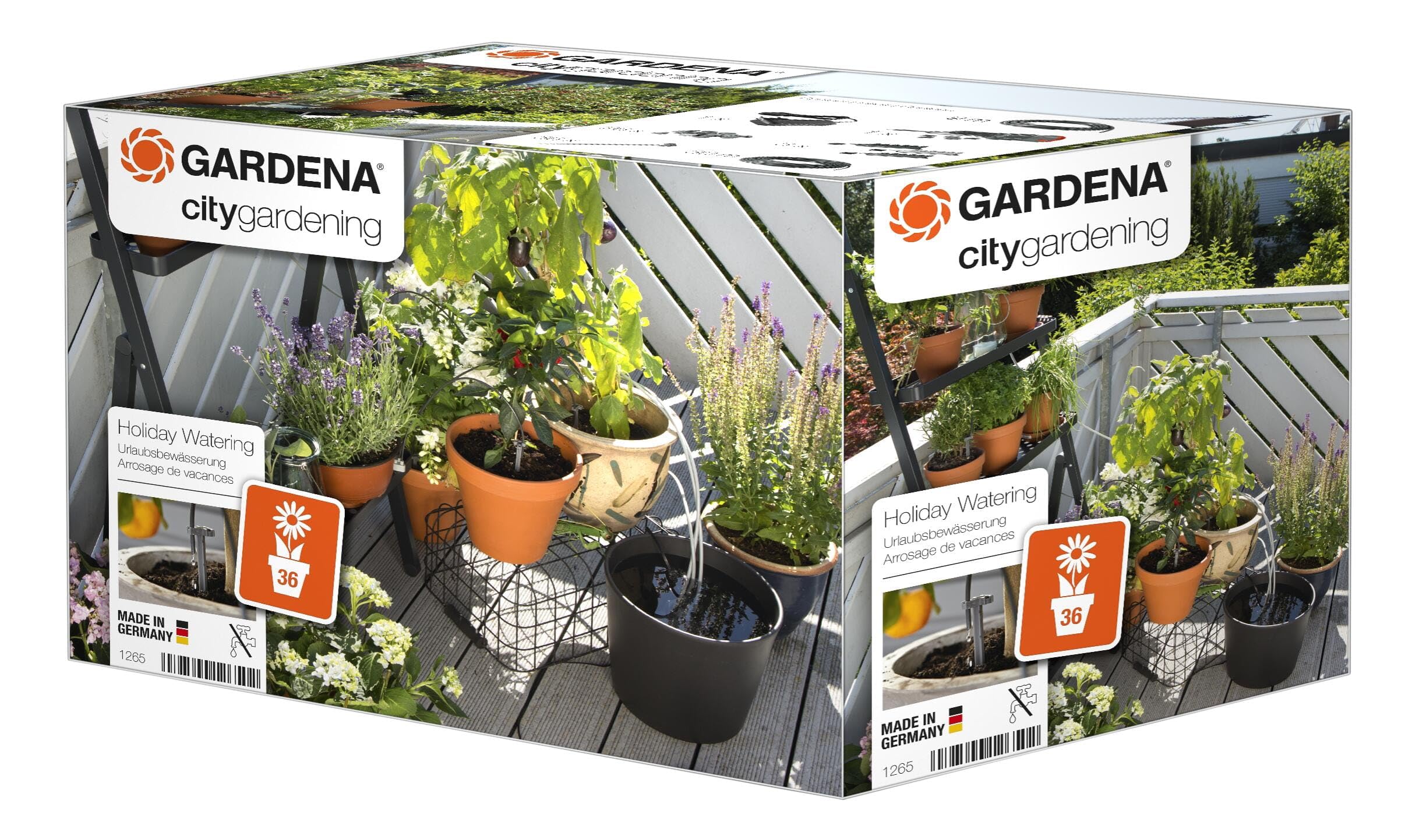**Gardena City Gardening Holiday Watering Set – Automatic Plant Watering System for Indoor & Outdoor Plants – Waters Up to 36 Plants (Model 1265-20) – Perfect for Vacation, Travel & Home Garden Care**