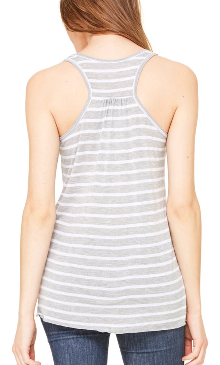 Bella+Canvas Women's Flowy Racerback Tank Top - Soft Breathable Fabric - White - Medium - Perfect for Yoga, Gym & Summer Casual Wear
