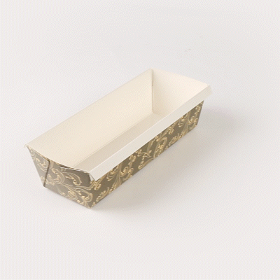 Bake Tek 42 oz Dark Green Vintage Floral Paper Baking Loaf Pan - Greaseproof, 10 x 3.5 x 2.5 Inches, 100 Count Box - Perfect for Homemade Bread, Cakes & Party Treats