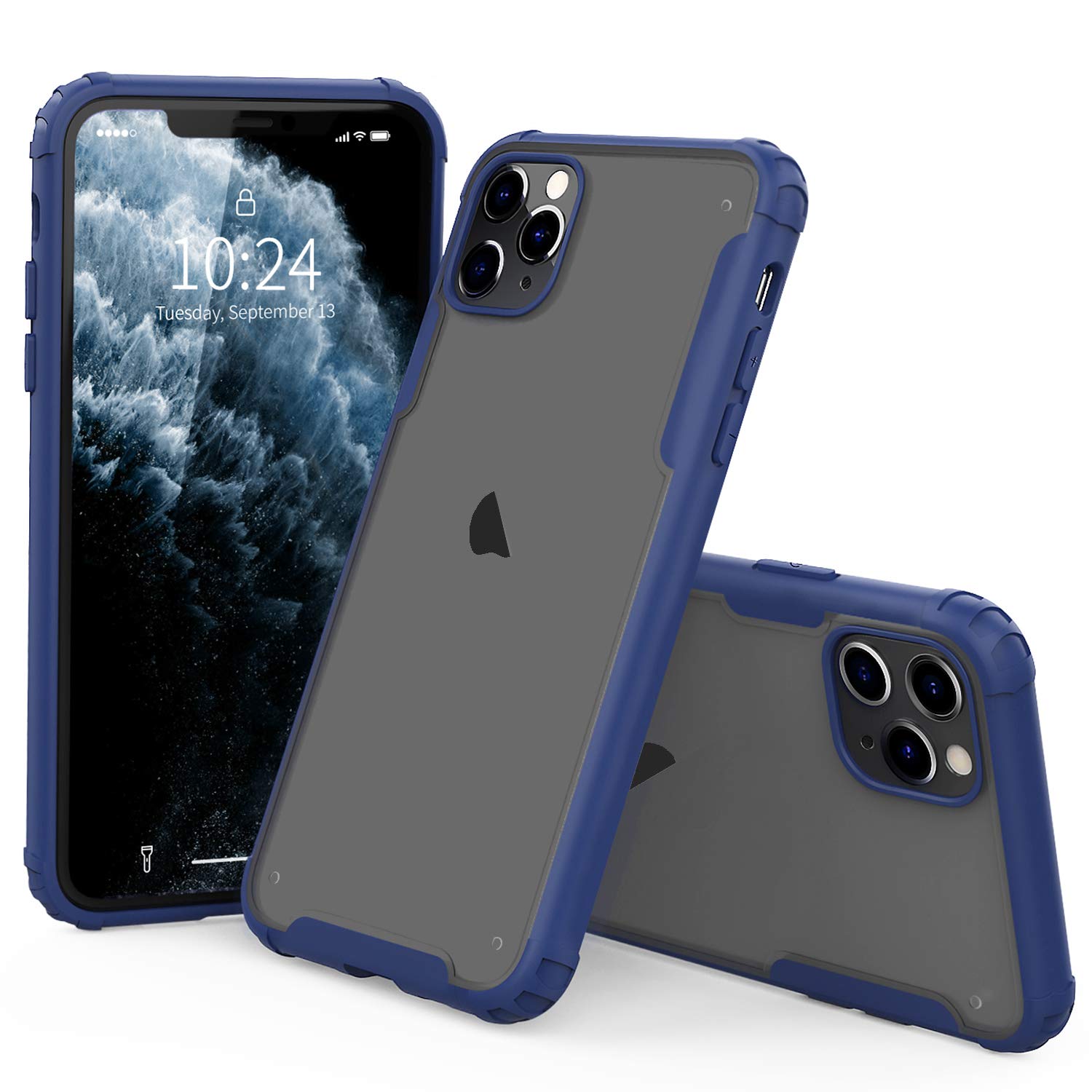 Shockproof iPhone 11 Pro Max Case - Matte Translucent Slim Hybrid Cover with Wireless Charging | Shatterproof Protection | Perfect for Outdoor Activities, Travel & Daily Use