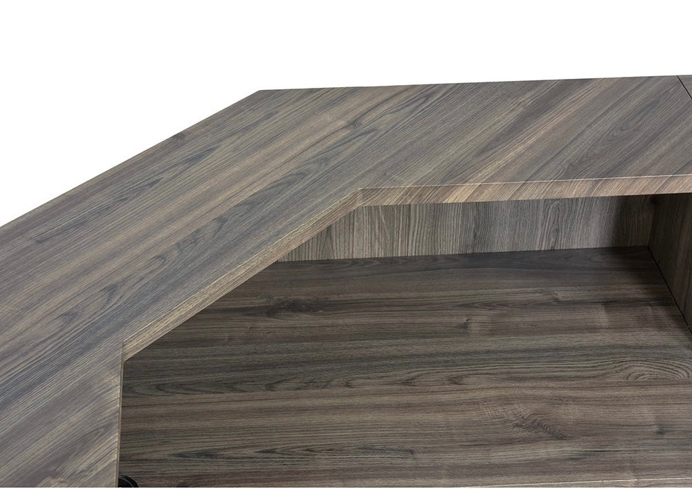 Valencia LED Reception Desk with Modern Design - Durable & Stylish Front Office Furniture for Hotels, Corporate Offices, and Lobby Areas