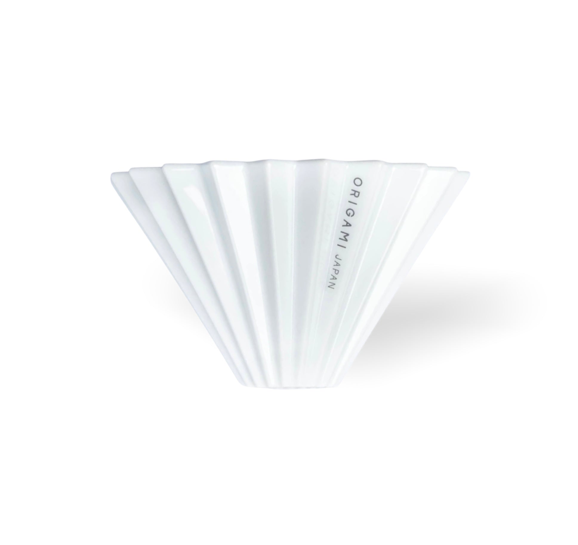 ORIGAMI White Ceramic Coffee Dripper - Premium Pour Over Coffee Maker for Home & Office Brewing - Perfect for Specialty Coffee Lovers & Baristas