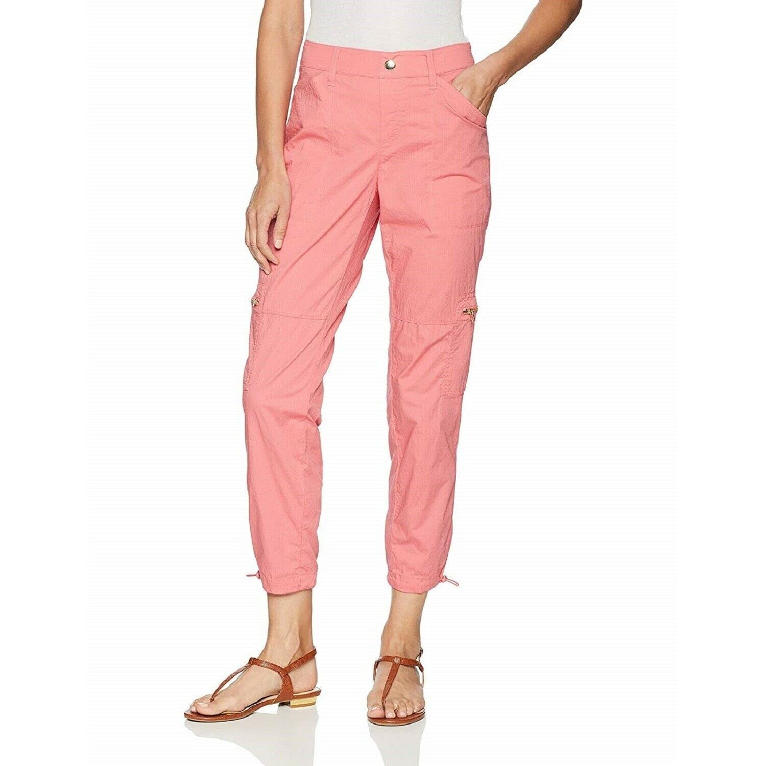 Rafaella Women's Ripstop Ankle Cargo Pants - Desert Rose Size 18 | Durable Outdoor Hiking & Travel Pants for Women | Casual Workwear & Adventure Clothing