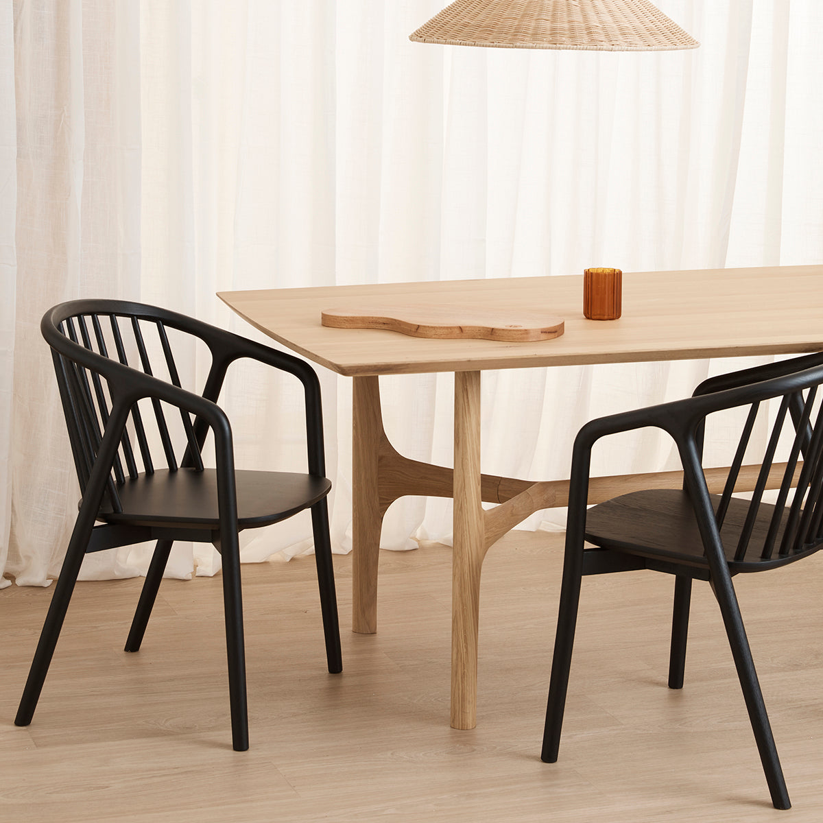 Modern Lake Dining Chair - Sturdy Wooden Chair for Kitchen, Dining Room & Outdoor Patio - Comfortable & Elegant Home Furniture for Family Gatherings