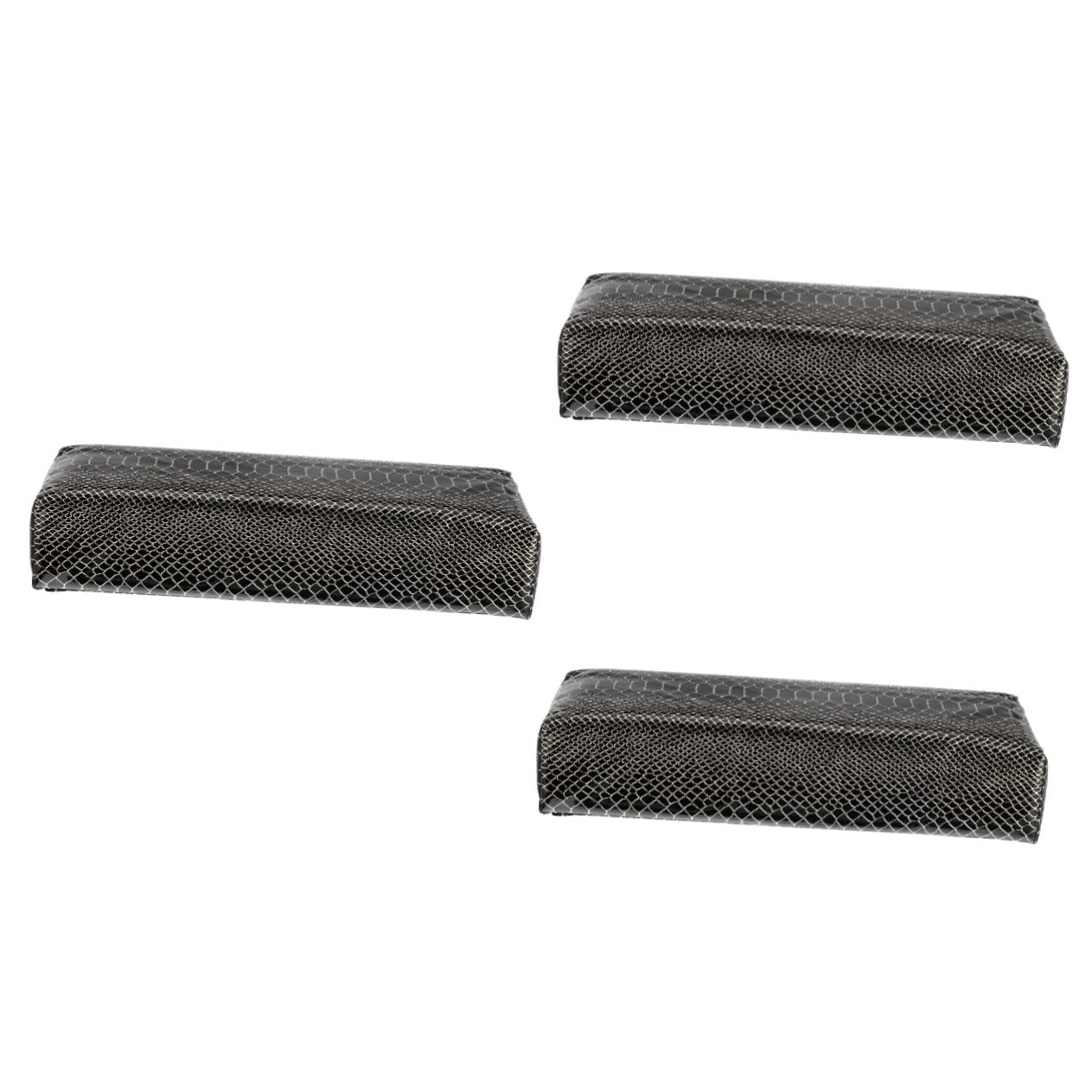 Minkissy 3-Piece Square Manicure Hand Pillow Set - Nail Art Hand Rest Cushion, Leather Armrest Pad for Professional & Home Manicures - Perfect for Nail Salons, DIY Nail Care, and Spa Treatments