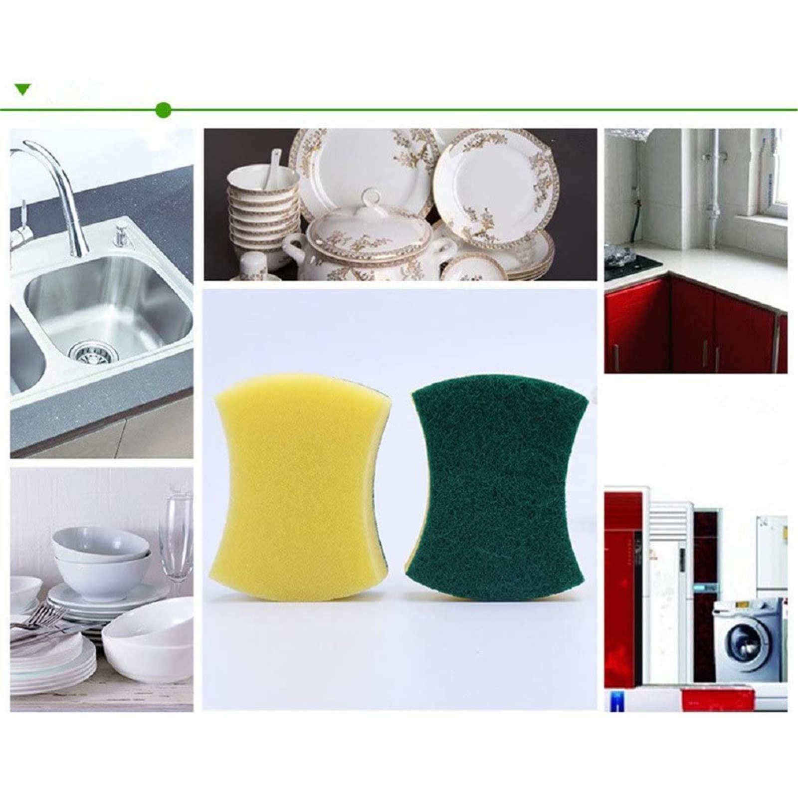 Eco-Friendly Non-Scratch Kitchen Cleaning Sponges - 20 Pack Dish Scrub Sponges for Pots, Pans & Dishes | Gentle on Cookware & Perfect for Daily Dishwashing