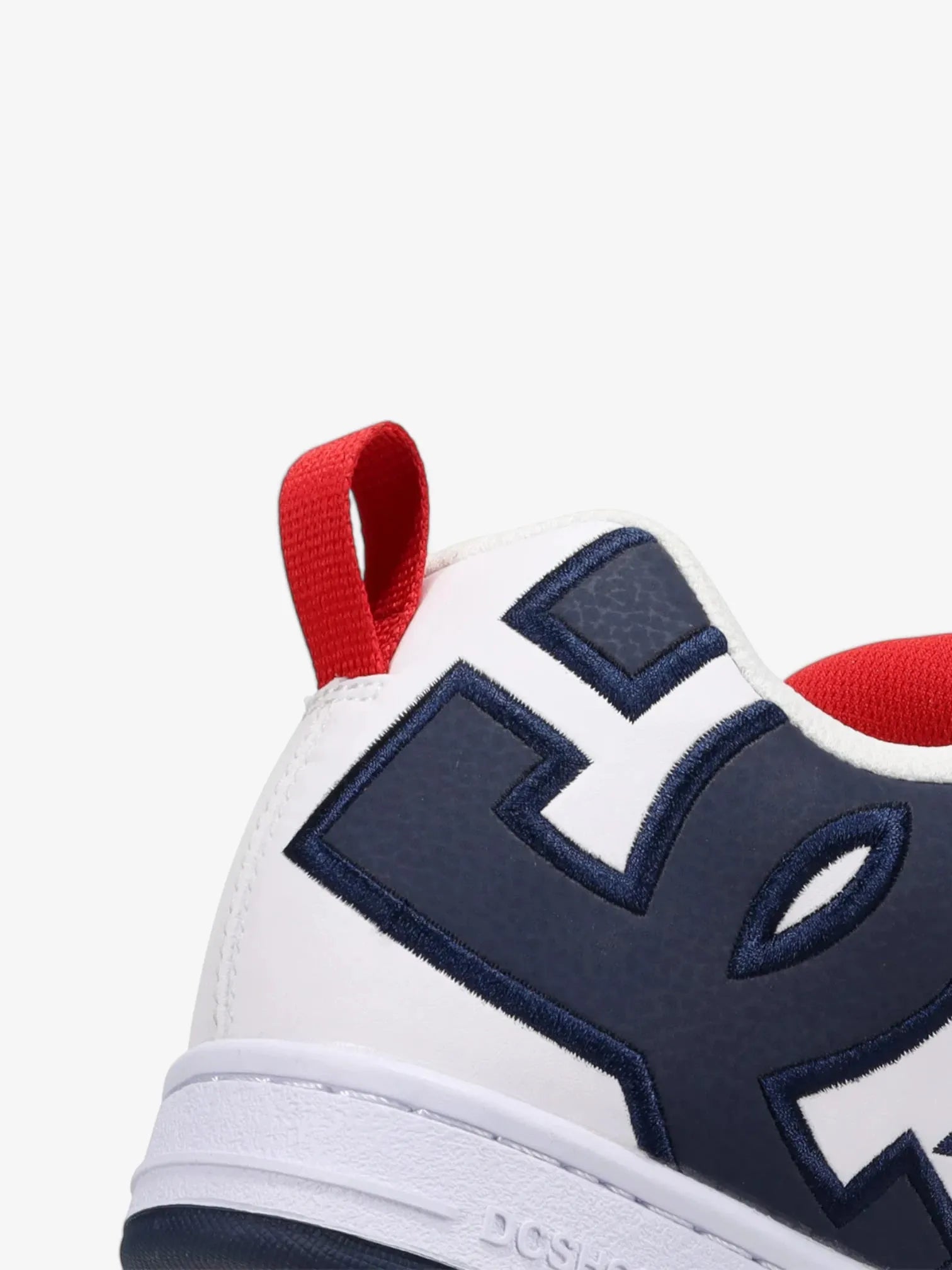 DC Court Graffik Skate Shoes for Men - White, Red & Blue - Lightweight & Durable Sneakers for Skateboarding, Streetwear & Casual Wear