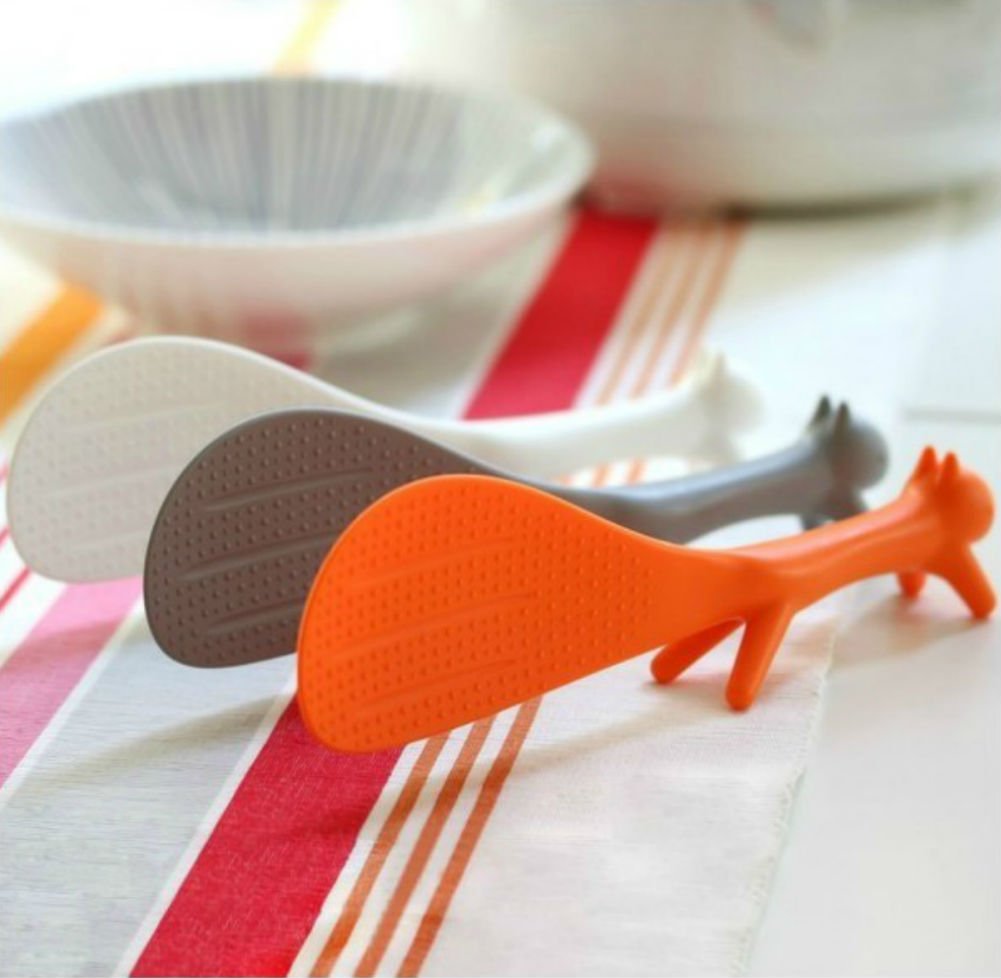 AKOAK 3-Piece Creative Kitchen Utensil Set - Adorable Squirrel-Shaped Non-Stick Rice Spoon, Rice Cooker Scoop & Serving Shovel | Perfect for Cooking, Serving & Home Decor