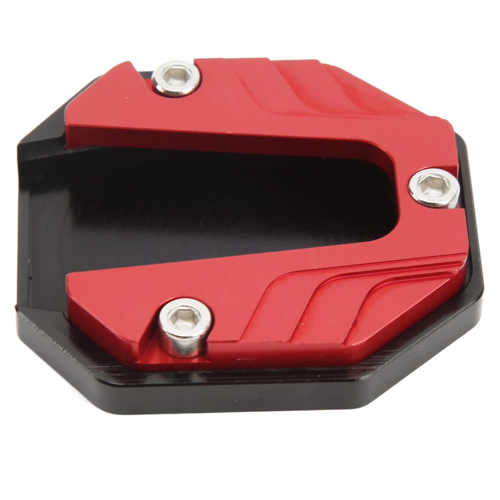 Universal Motorcycle Kickstand Plate - High Strength Aluminium Alloy Pad with Hex Wrench for Parking Stability