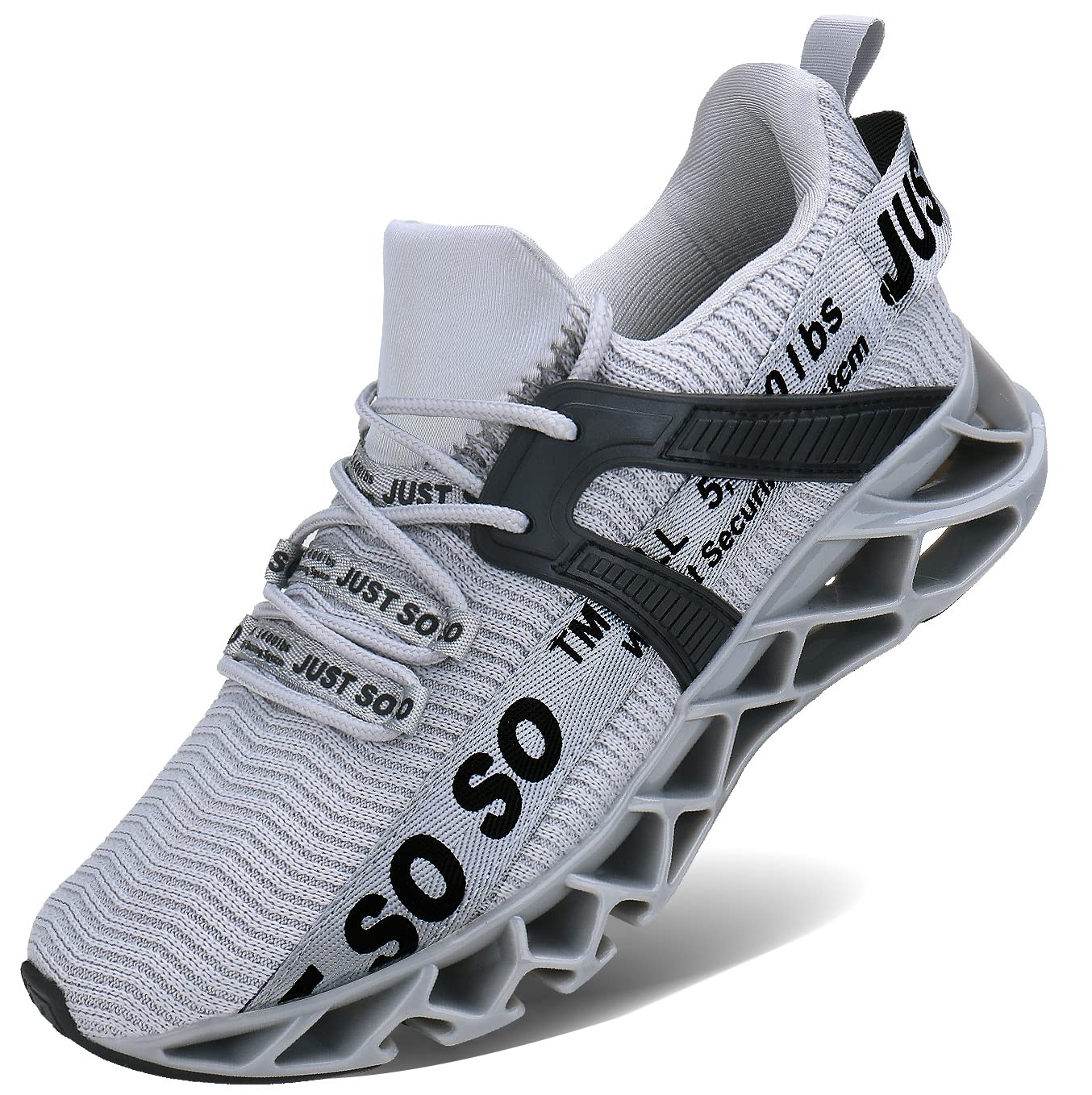 WONESION Men's Breathable Walking Shoes - Lightweight Tennis & Running Sneakers for Men - Fashionable Blade Design for Gym, Workout & Casual Wear