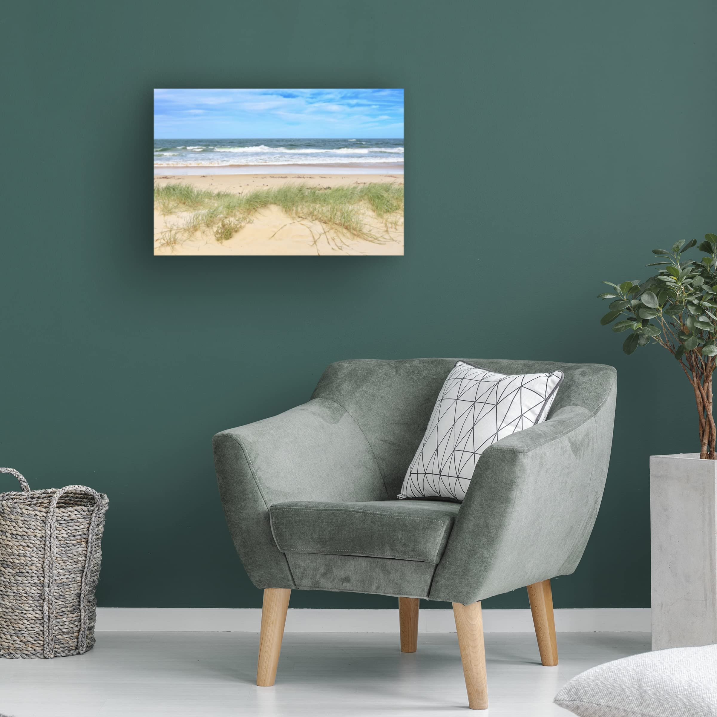 Trademark Fine Art 'Beachtime' Canvas Wall Art by Beata Czyzowska Young - Coastal Decor for Living Room, Bedroom & Beach House