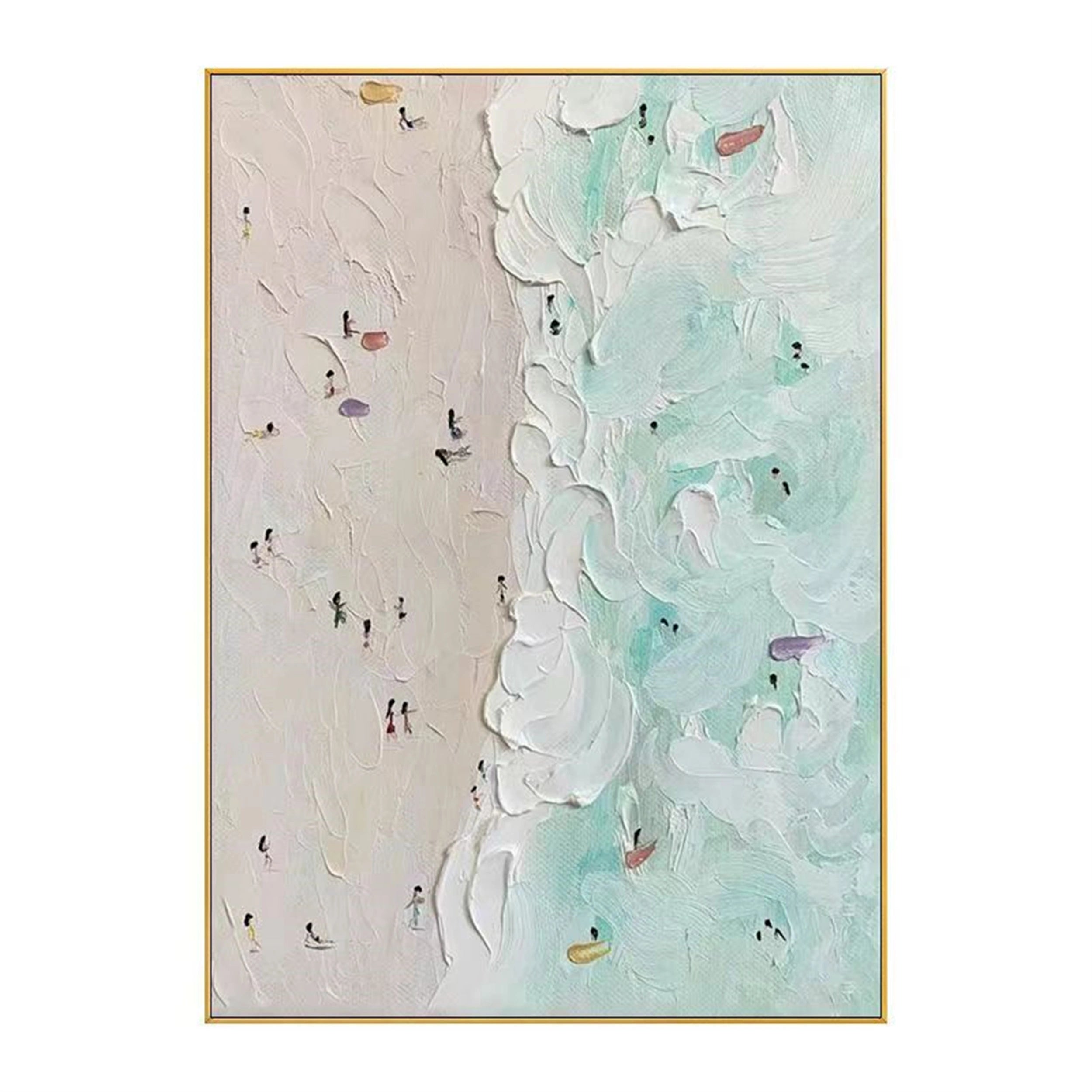 Ocean and Sky Painting #OS 050 - Handmade Canvas Wall Art for Home & Office Decor - Perfect for Living Room, Bedroom, or Office Wall Decoration